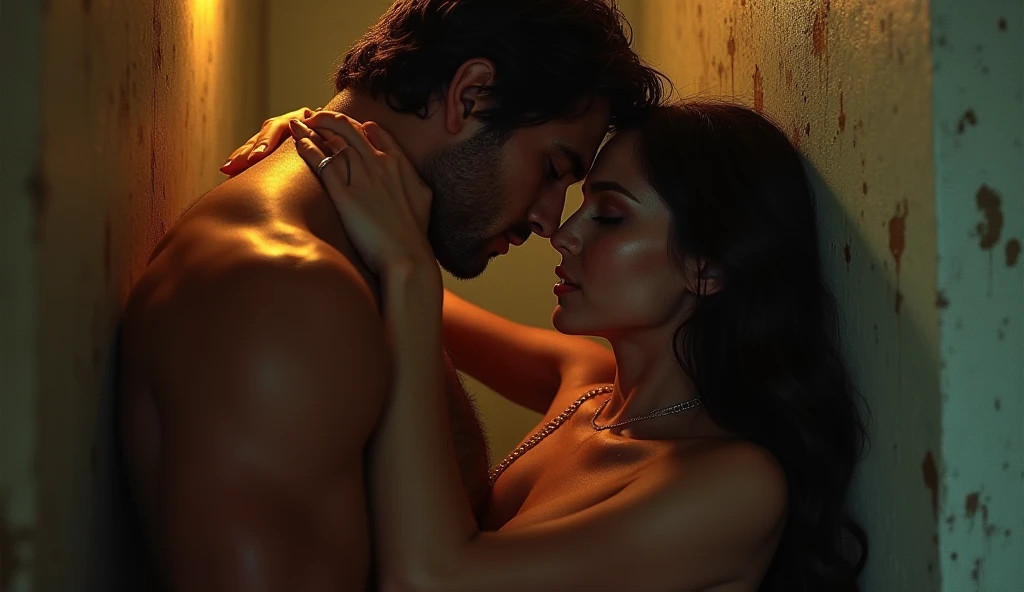 40 year old Indian mommy kiss her lover