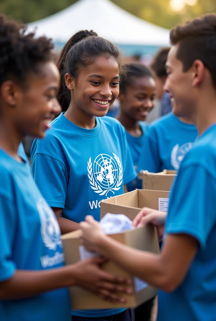 a diverse group of children and young adult engaged in activities that promote disaster preparedness and resilience,such as participating in emergency drills,learning first aid and volunteering in their communities for "International Disaster Risk
Reduction Day''