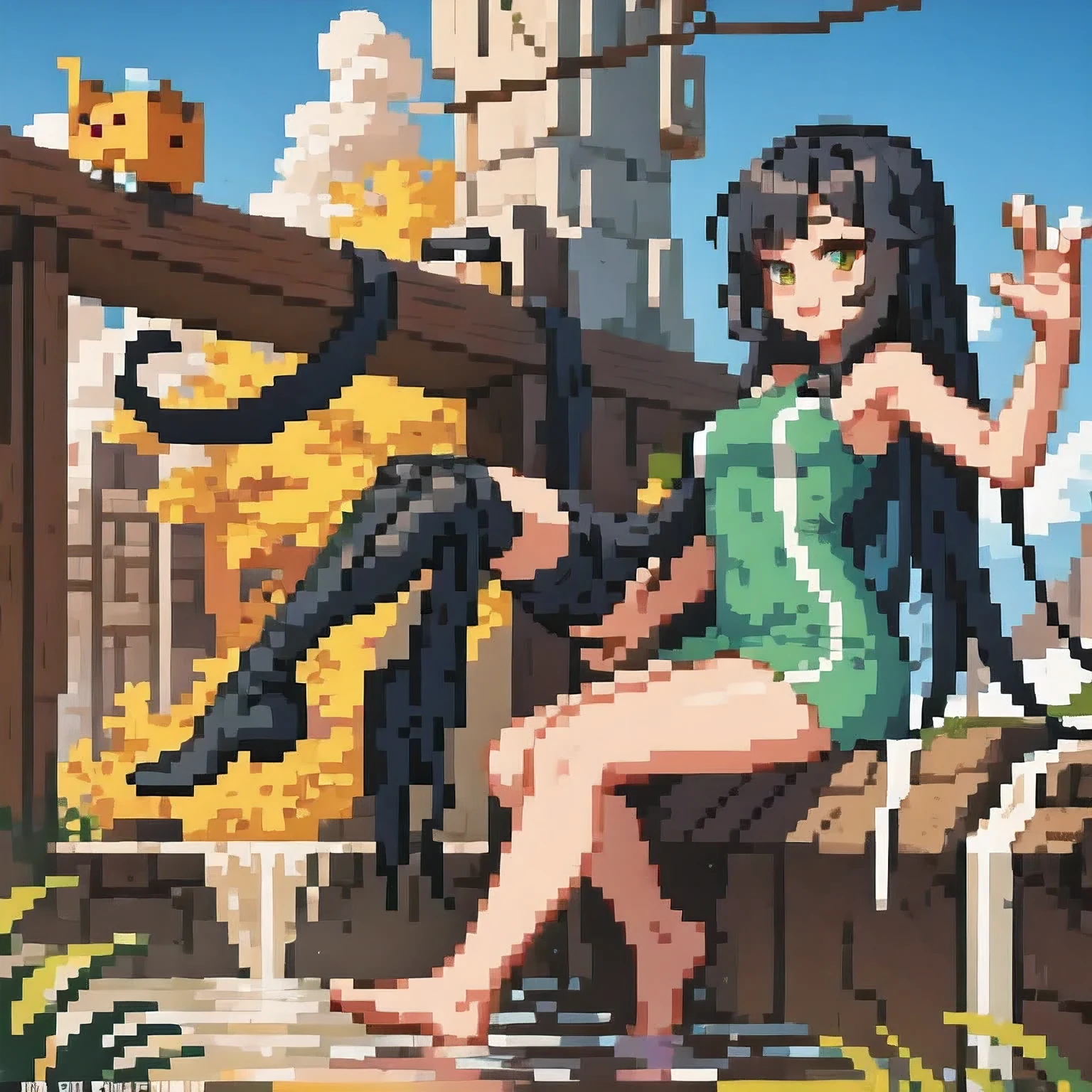 32 K(tmasterpiece,k hd,hyper H D,32 K)normal quality, jpeg artifacts, signature, watermark, extra fingers, fewer digits, extra limbs, extra arms,extra legs, malformed limbs, fused fingers, too many fingers, long neck, cross-eyed,mutated hands, polar lowres, bad body, bad proportions, gross proportions, text, error, missing fingers, missing arms, missing legs, extra digit, extra arms, extra leg, extra foot, ((repeating hair))Long flowing black hair,ponds,z ydink, a color, Asian people (Silly girl)