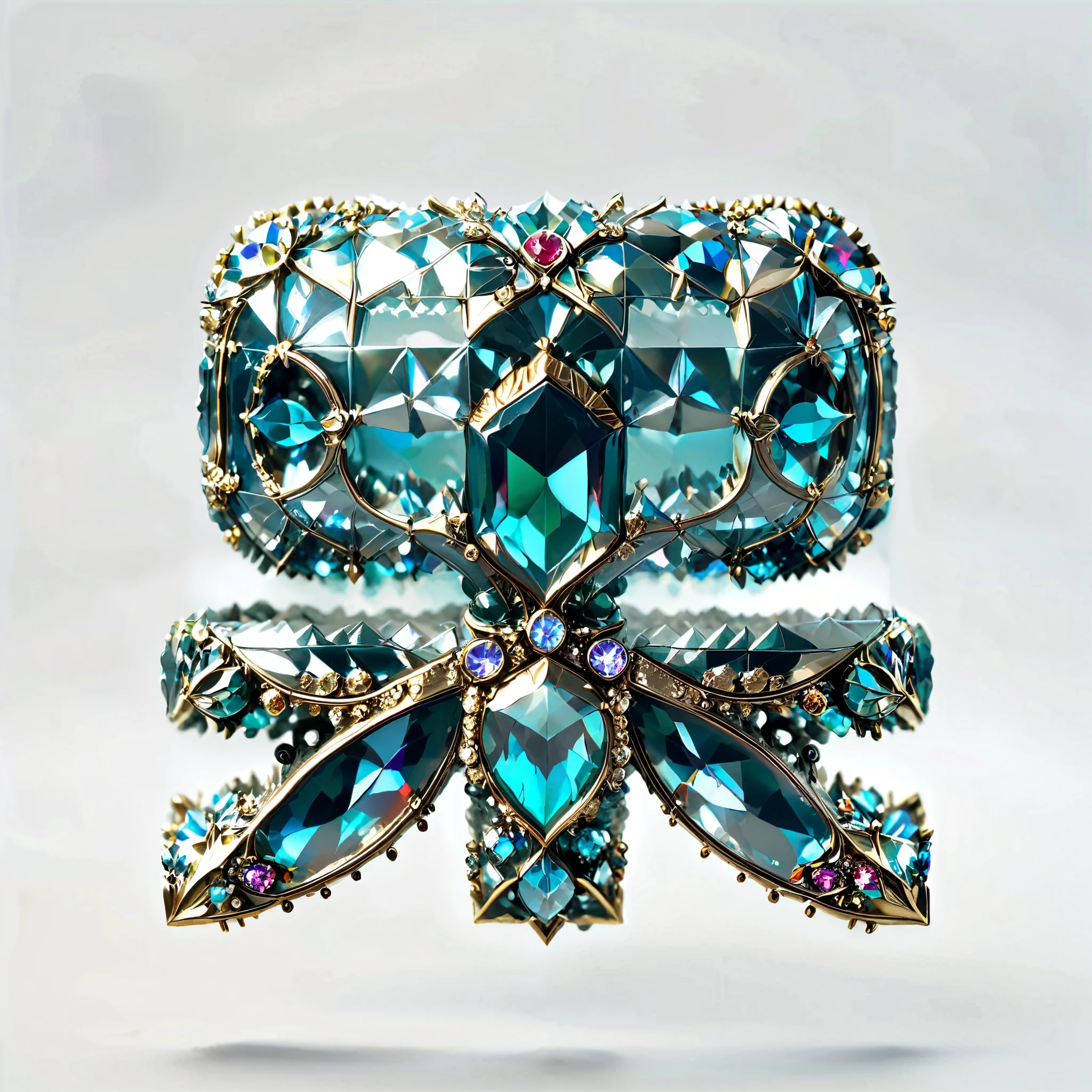 Wearing transparent, gem, details, detailed scene , Magic Items, highly detailed scene , masterpiece, 3d, sculpture, textured, 手工制作的, full of energy , pleasure, textured, distressed, Retro, impatient, punk rock vibe , Dirty, noisy (( white background ))