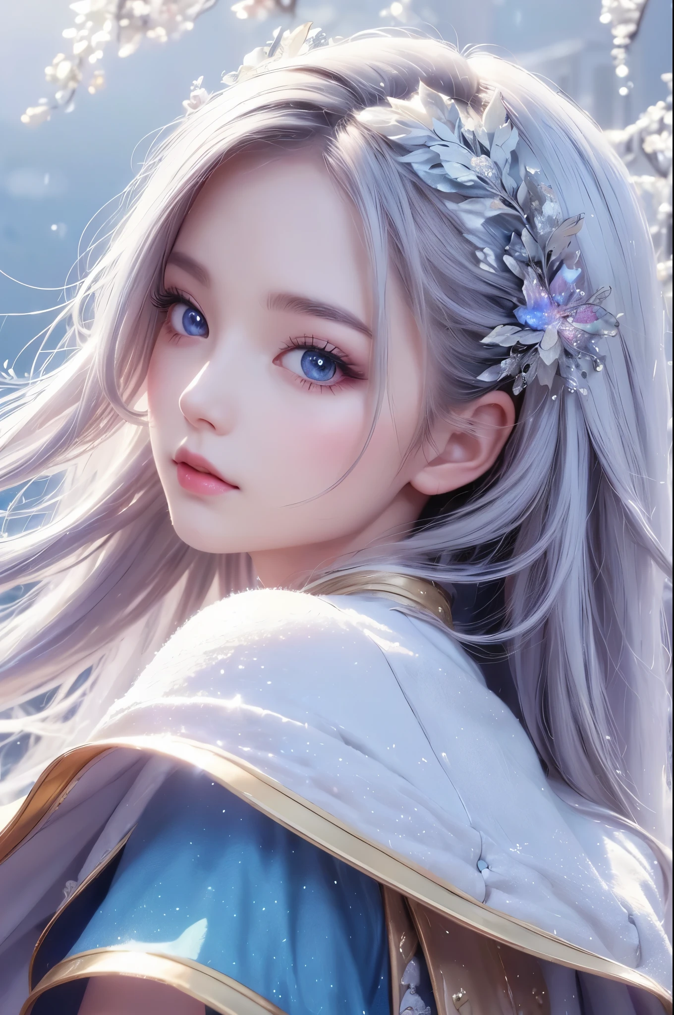 ((face focus:1.4, side face)), ((masterpiece)), ((( best quality))), (( Very detailed)), ((shape)),[ Realistic Light Effects ],shadow,( Fantasy Style ),(White background:1.6), simple background, (Earth Theme),(Cape)[(Hair Focus,(( one girl )),[( Big Slime Hair ): (Cloud Hair):0.3], (Background Hair ),( high saturation ),( Hair Surrounded by Galaxy Splash),)):(( Her Hair Is Made of Galactic Clouds ,:1.27628), ( Her Hair and Clothes Are Galactic Clouds and Star Clusters :1.1025),(Cape is becoming galaxy clouds), ((from side))
