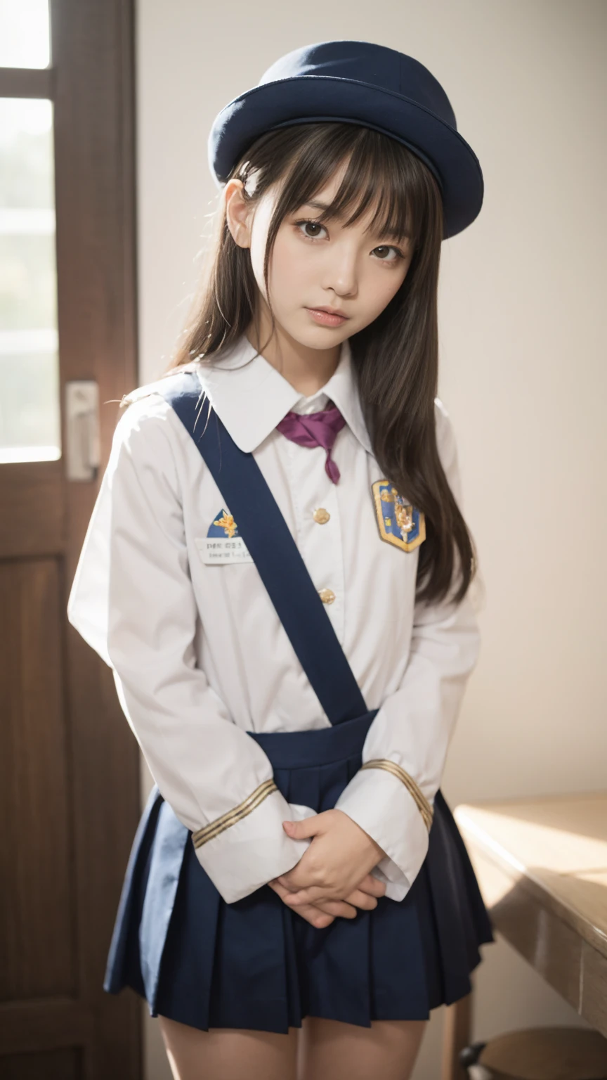 beautiful meticulous girl, very detailed eyes and face, beautiful detailed eyes, ridiculous, incredibly ridiculous, huge file size, super detailed, high resolution, very detailed, best quality, masterpiece, kemomimi, ((Japanese girls' high school uniform)), illustration, very detailed, CG, unity, 8k wallpaper, amazing, fine details, masterpiece, best quality, very detailed CG uniform 8k wallpaper, face light, movie lighting, 1girl, 16 years, (without panties) ), (((dynamic pose))), (camel toe), (half), (pantyhose), (bent knee and leg sitting))