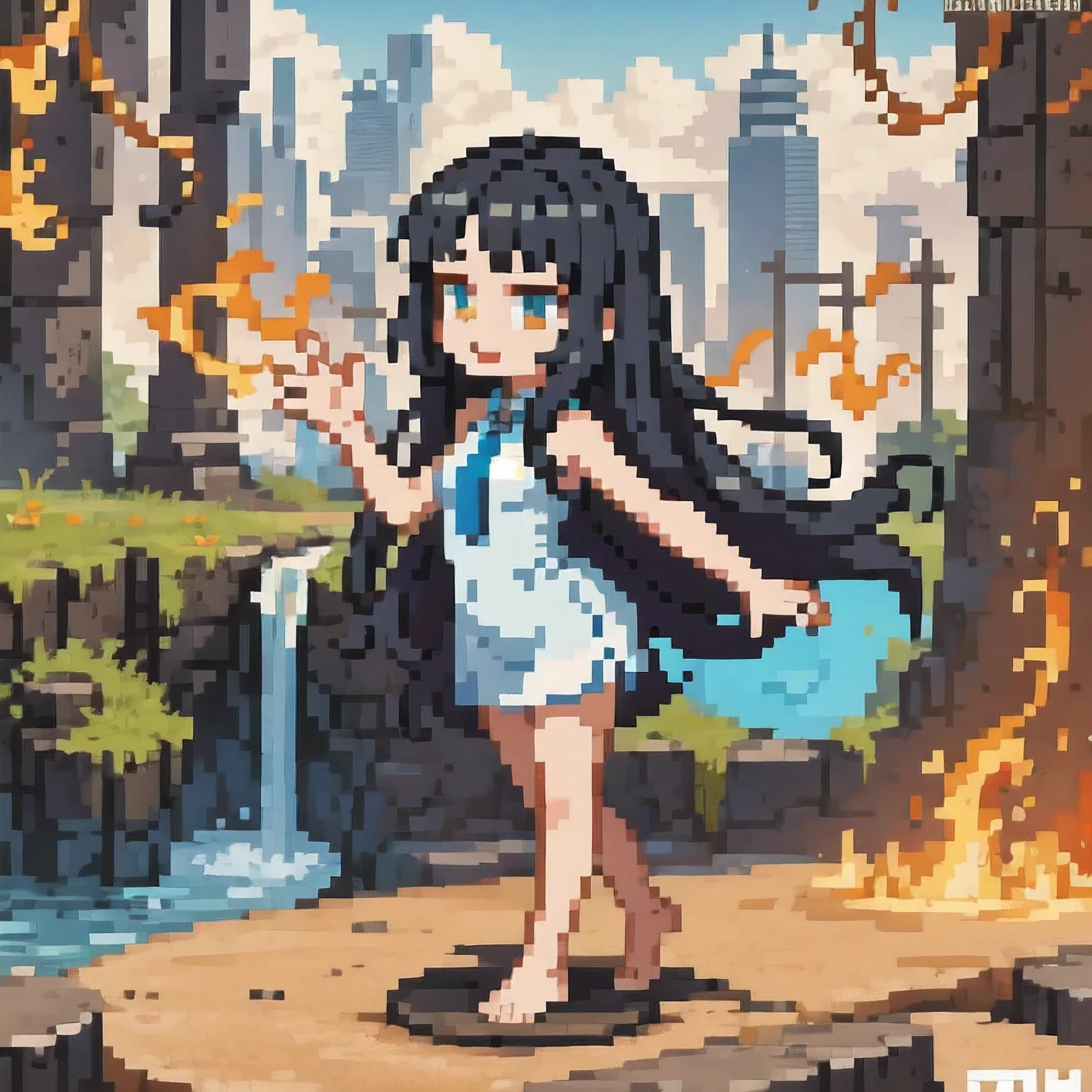 32 K(tmasterpiece,k hd,hyper H D,32 K)normal quality, jpeg artifacts, signature, watermark, extra fingers, fewer digits, extra limbs, extra arms,extra legs, malformed limbs, fused fingers, too many fingers, long neck, cross-eyed,mutated hands, polar lowres, bad body, bad proportions, gross proportions, text, error, missing fingers, missing arms, missing legs, extra digit, extra arms, extra leg, extra foot, ((repeating hair))Long flowing black hair,ponds,z ydink, a color, Asian people (Silly girl)