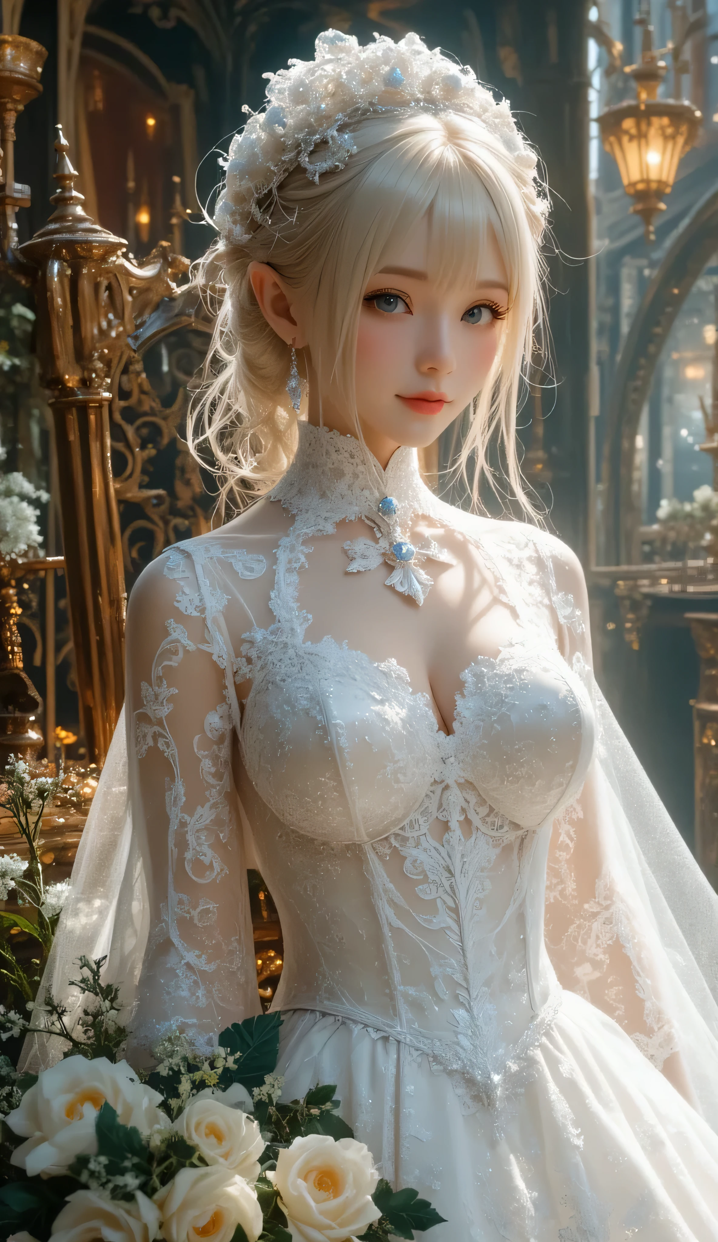 8k full body shot of beautiful white-haired 20 year old girl, (intricate, barely any clothes:1.2, extremely translucent clothes:1.4), intricate, beautifull face, elegant, highly detailed, digital hyperrealistic photography, hyperrealistic photography filigree, (masterpiece, sidelighting, (finely detailed beautifull blue eyes: 1.2)),ghdetailskin：1.2），8K Ultra HD， Digital SLR, softlighting, high high quality, volumettic light, sneak shot, photore, A high resolution, 4K, 8K, Background bokeh,38D bust size,28 hips size,34 ass size