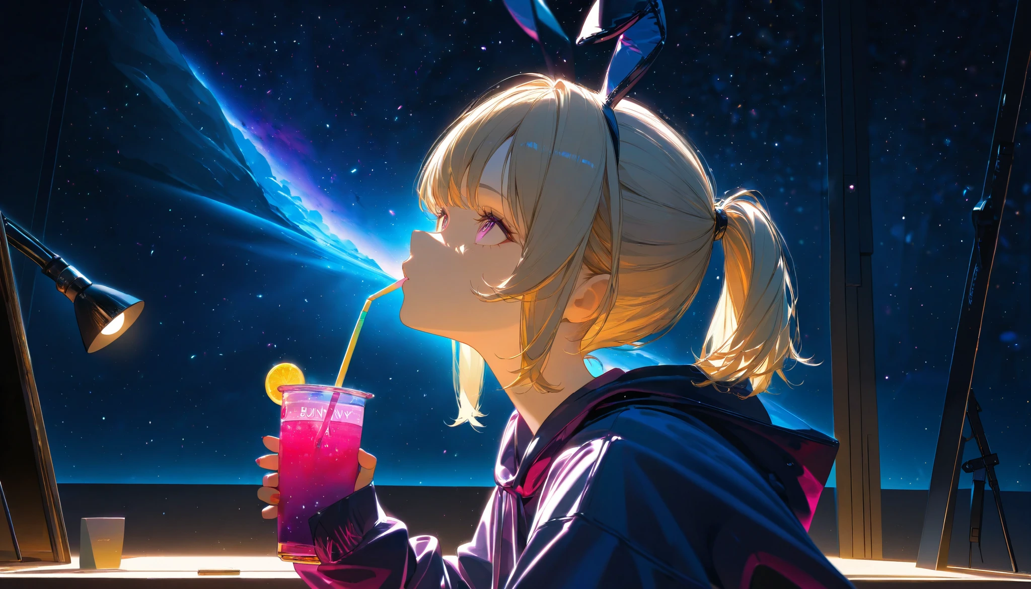 Put on black rabbit ears、Like a bunny girl