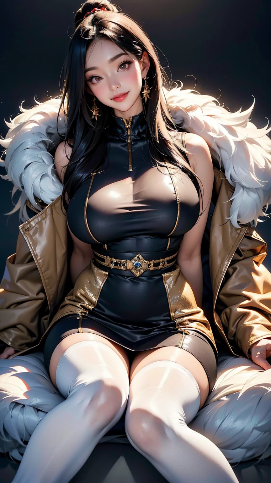 (Masterpiece, High Quality:1.3), stunning hyperrealistic, (3D:0.65), cycle render, trending on cg society, intricate Details, field of view, (sharp focus:0.9), soft egdes, (cinematic lighting:1.1), vibrant colors,
Gentiana, mature female, (lying:1.25), (sleeping on grass under tree:1.1), (closed eyes:1.1), afternoon, rays and shadows, (outside:1.15), (cowboy shot, very closeup:1.2),
black hair, hime cut, blunt bangs, lipstick, makeup, black eyeshadow, eyelashes, (ultra detail hair:1.1), ultra realistic hair, ultra detail face, green eyes, (perfect eyes, perfect face:1.2),
japanese clothes, black dress, black skirt, intricate cloth ornament, pantyhose, thighhighs, thigh boots, toeless footwear, fingerless gloves, elbow gloves,
(Large Breasts:1.2), cleavage <lora:Gentiana-000009:0.9>