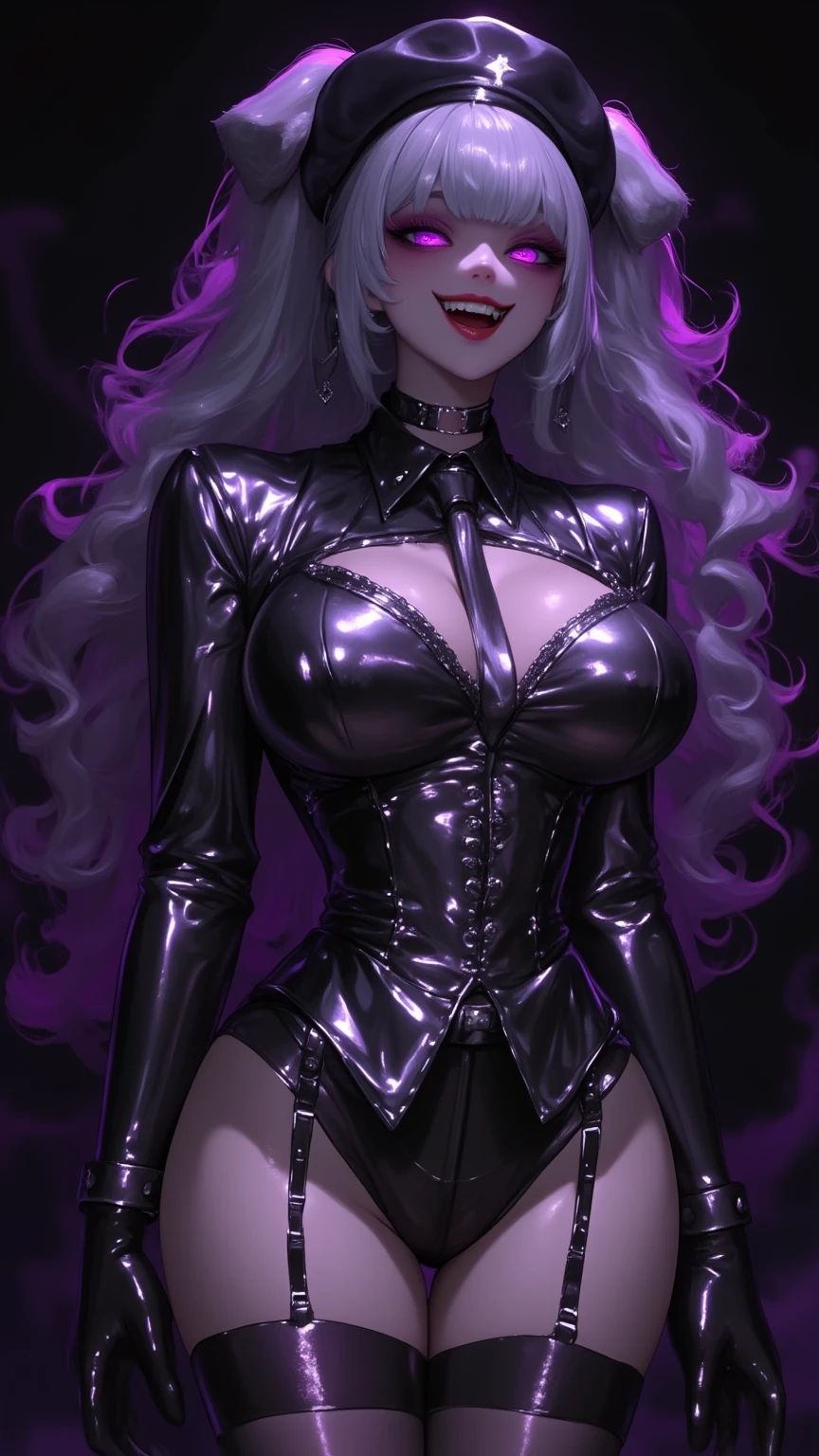 sexy Spanish model who controls poison、beautiful smile、lipgloss、long lashes、intense makeup、look at the camera、full body Esbian、、sparkling poisoned flower costume、、、、shiny sparkling multicolor hair、secrete poison、skull hair accessories、fishnet tights、shiny sparkling dark magic forest background