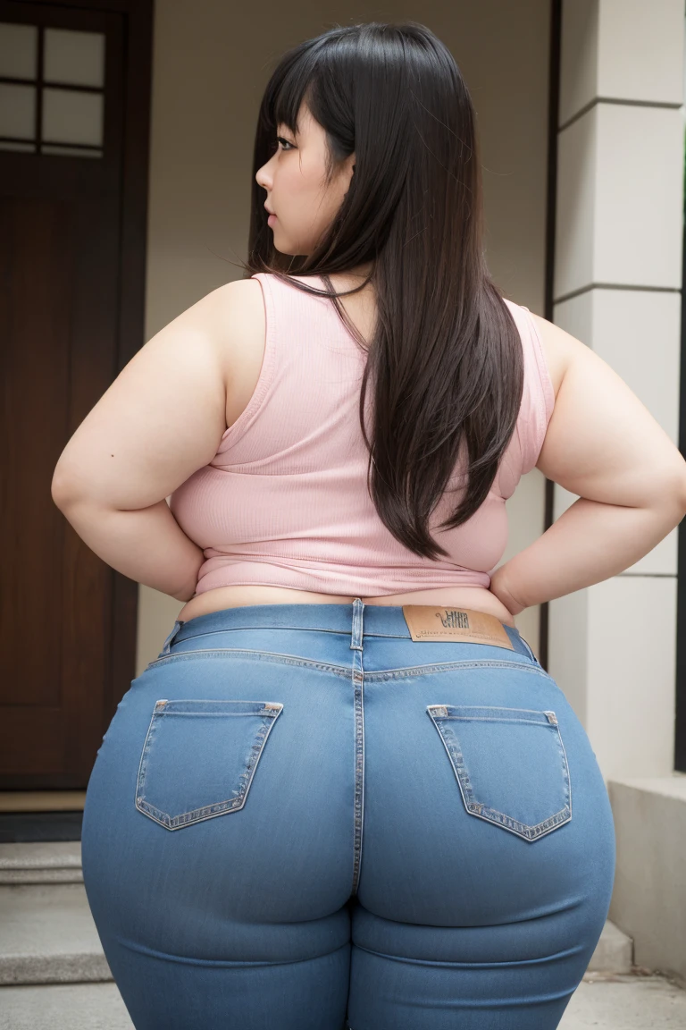 a burmese 28years old girl,squatting,bending down,big sized rounded ass,widest hips,tight skirt wrapped around her hip,ass emphasized,rare view,seen from behind,outdoor,big sized rounded ass,waist shot,a little bending down,bending down.