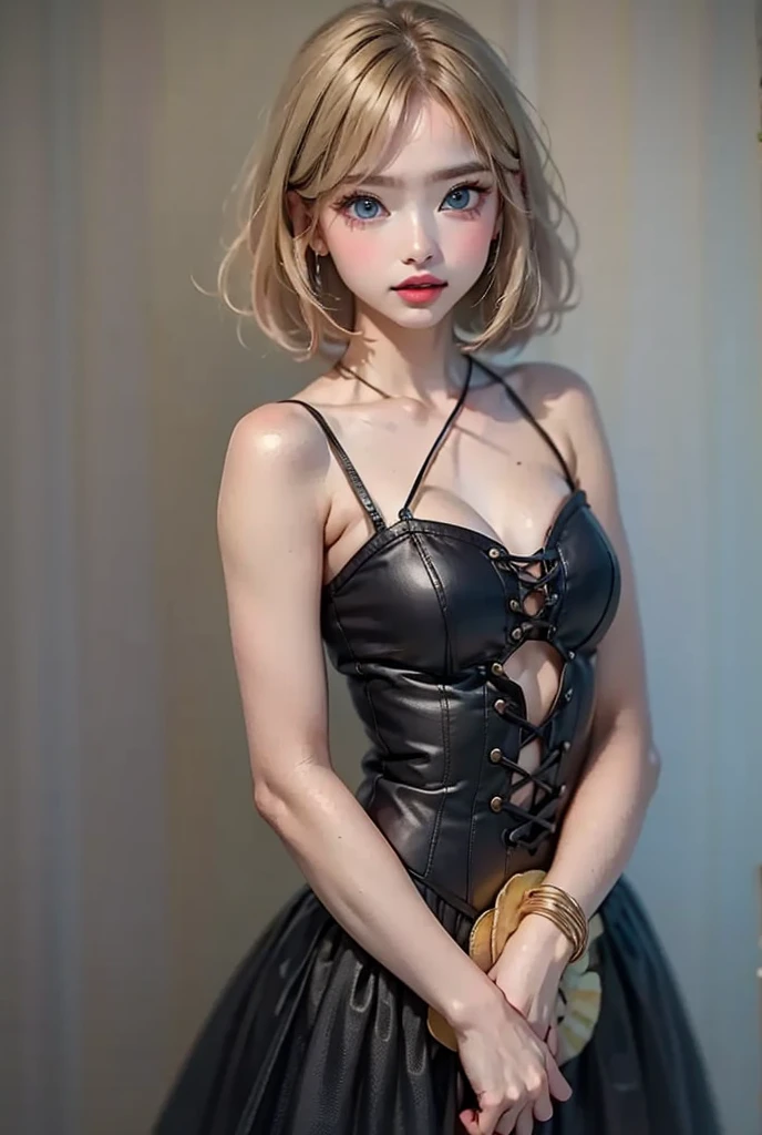 1 beautiful girl wearing modern clothes, The girl wore a very bright, colorful dress, sweet and charming, romantic girl, blue push-up bra with black lace trim and many very detailed patterns, long light pink brown hair, most beautiful and detailed hair jewelry, Super cute little face Extremely beautiful face, thin eyebrows, the most beautiful and flawless face, black eye pupil, very beautiful eyes, purple eyes, hairy beautiful and detailed makeup eyelashes, high nose, earrings,thin lips, plump red lips, ban on laughing, beautiful lips, super cute face, Pretty little face, korean doll, rosy face, clean face, beautiful face without blemishes, smooth white skin, the plump and round breasts of a teenage girl, super tight breasts, girl with a well-proportioned body, sitting on the floor, Sit with legs wide apart, Spread your thighs wide and be unashamed, 2 hands behind the back, push your chest forward, lean back slightly, upper body of a beautiful girl, The girl was sitting with her legs and thighs wide apart, not shy, Sexy fishnet stockings, 8k photo, super high quality, super realistic, 10x super pixels, actual photo, dark studio, border light, two-tone lighting color, (high detail skin: 1.2), 8k ultra, soft light, high quality, volumetric light, candid, Photo, high resolution, light, best photo, 4k quality, 8k, bokeh, Smooth and sharp, 10x pixelated, (galaxy: 1.7), aurora, lightning, super graphics, most realistic graphics,(Background) Aurora: 1.8), alone, solo, portrait 9:16, Extremely sharp, surreal image."