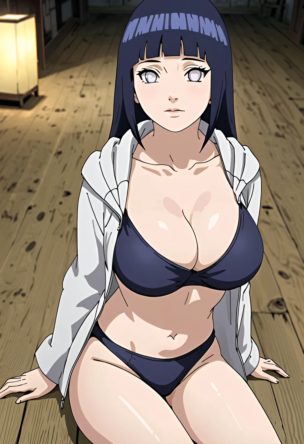 squatting on floor, sexy pose, black micro bikini, (luxury livingroom background), Litchi Faye-Ling, mature woman, anime cels style, best quality, high resolution, 1girl, (huge breasts:1.2), beautiful face, Beautiful Finger, Beautiful long legs, Beautiful body, Beautiful Nose,Beautiful character design, semi-rimless eyewear, black hair, very long hair, ponytail,Bangs,purple eyes, (cowboy shot), smiling, looking at viewer