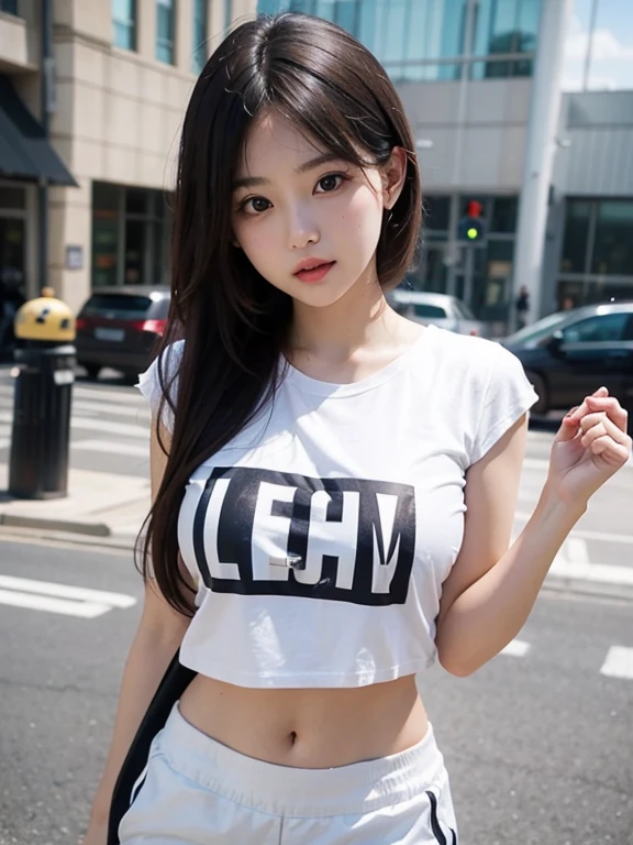 18 year old girl,Big tits,Not wearing a shirt,Not wearing pants,fit,act embarrassed,Being crowded with people looking at me