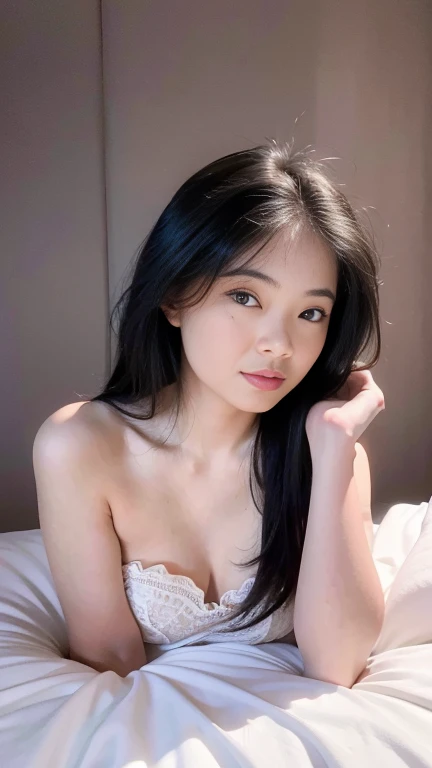 masterpiece、Ultra high definition、One Girl、whole body、Immature body、Petite:1.2、Very small breasts、Baby Face、Detailed facial features、No makeup、Black Hair