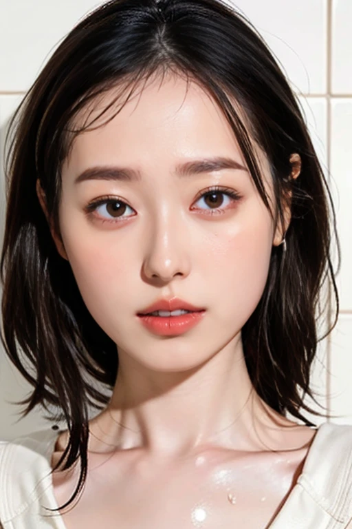 As it is,((16k,  masterpiece ,   RAW Photo ,   top quality,   super high resolution ,   exists ,   highly detailed CG integrated into 16K)), 8k,  Diamonds and s   ,  wallpaper,   Depth of Written Boundary,   beautiful face:1.4, big, Beautiful double eyelids,  Cinematic Light  ,   beautiful face,(   detailed face ),(   slender and cute woman   :1.4),(20 years old:1.4),(With the same expression:1.4),ポーズAs it is,close ~ eye,(    is for breaking tiles   , Skin color,   clothes are still the same  .:1.4),   accurate :1.4,((nsdw,    completely  :1.4,big and cute ,  pink , Big Breasts,sweat)),（   completely :1.8)