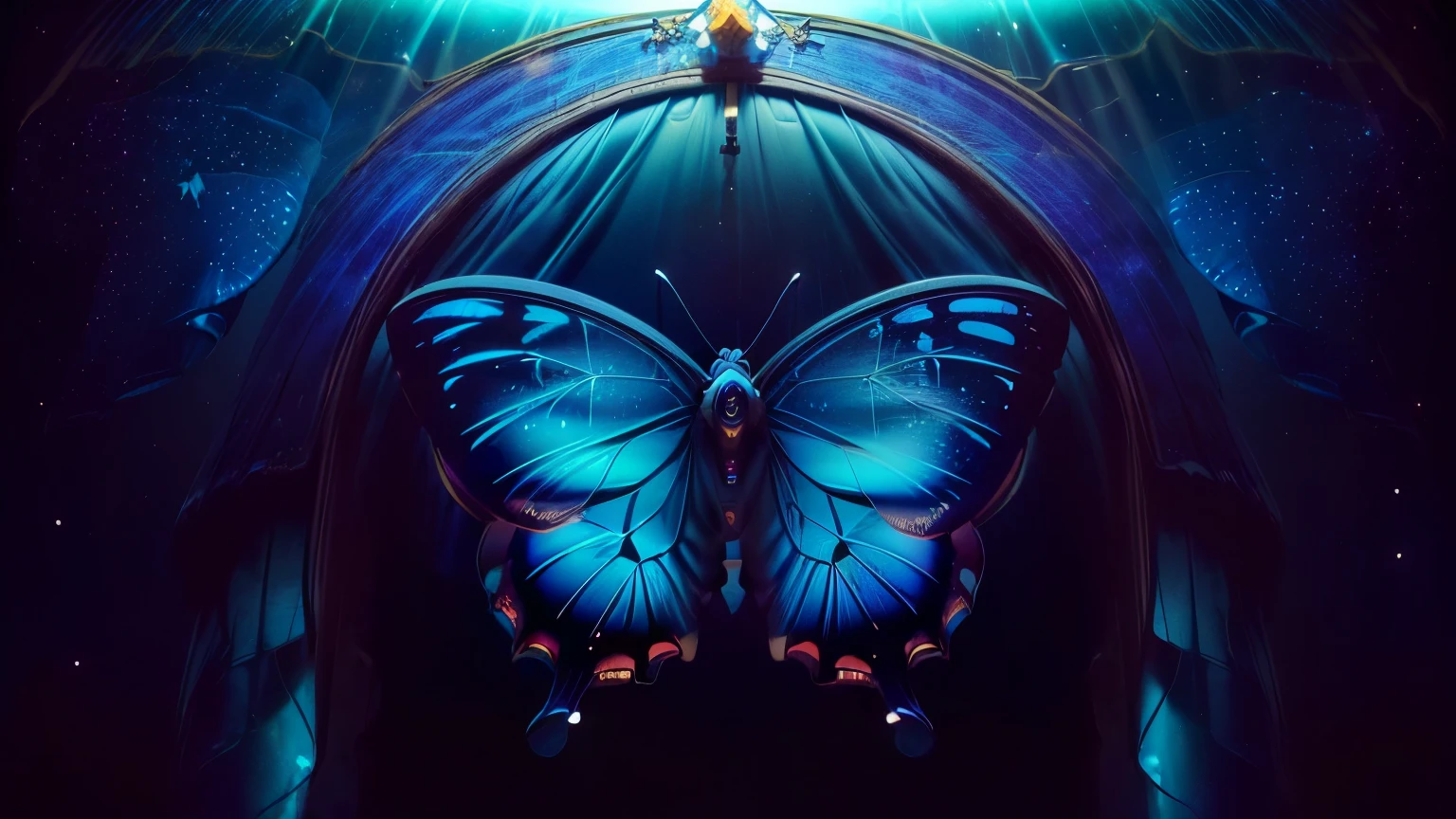 超 high definition, high definition, high quality , Spectacular Scenery ,((息をのむような美しい Milky Way銀河))),((( large groups of cobalt blue morpho butterflies flying above the water)). shot with a fisheye lens ,((( mystical atmosphere ))), Beautiful Sunset , Majestic Atmosphere, Milky Way, star, star屑, Milky Way, 流star, ((( people in Manfu))), Beautiful Sunset , Bioluminescent flowers and trees at the bottom of the valley々Covered in,