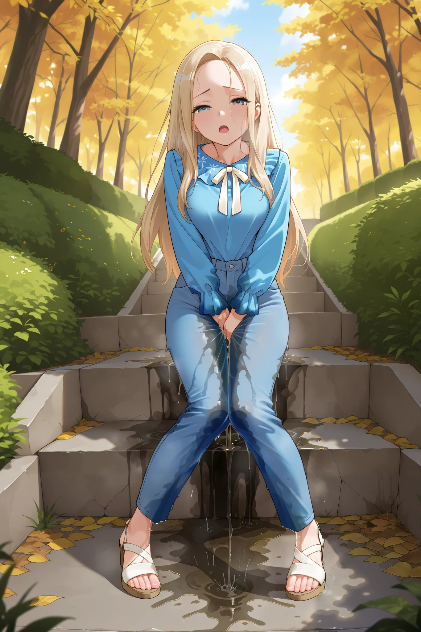 Anime girl hairy pubic hair disgusting peeing nsfw 