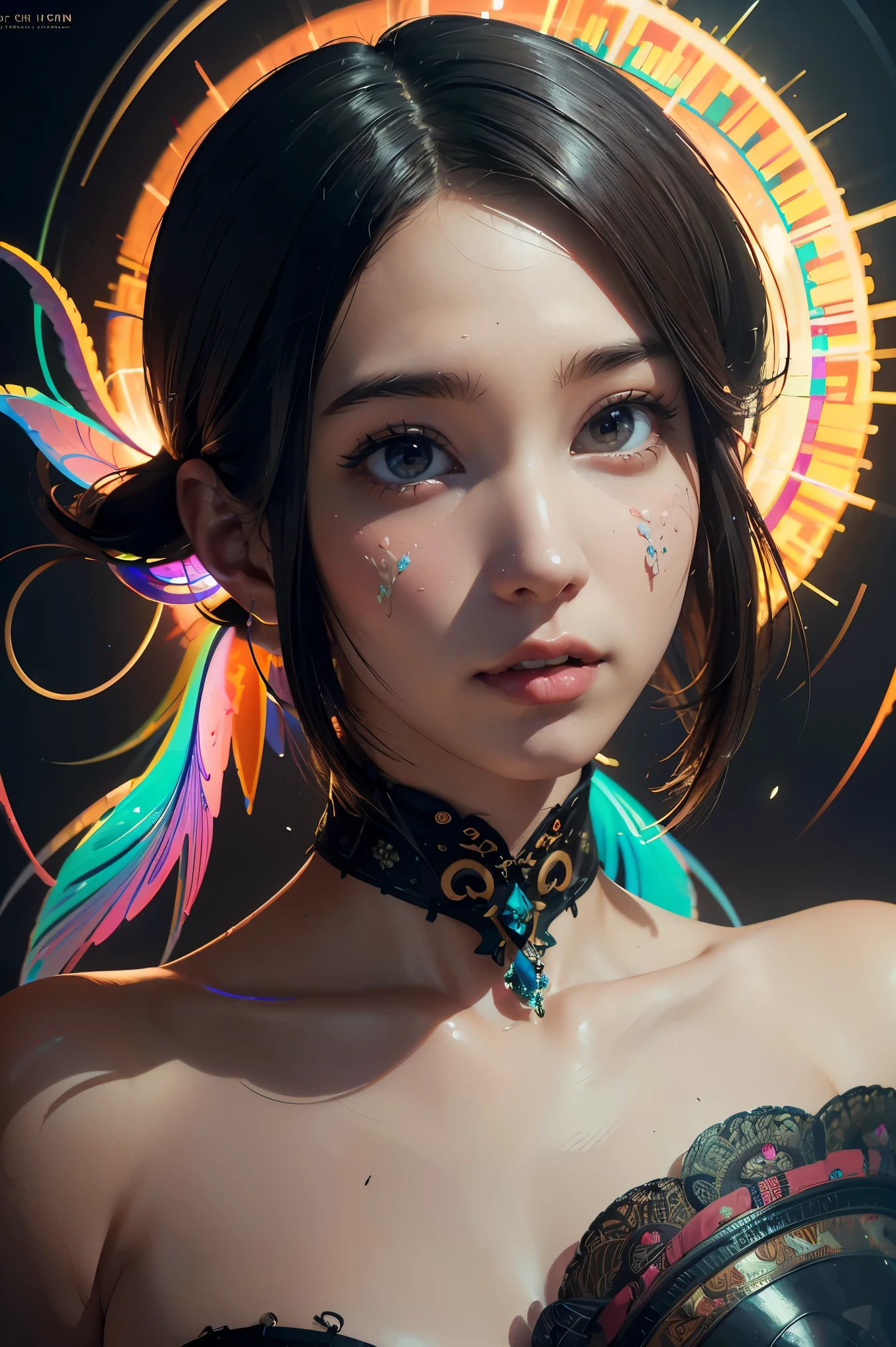 an extremely psychedelic portrait of a healer, surreal, LSD, face, detailed, intricate, elegant, agile, highly detailed, digital painting, art station, concept art, smooth, sharp focus, illustration, 1girl, full body