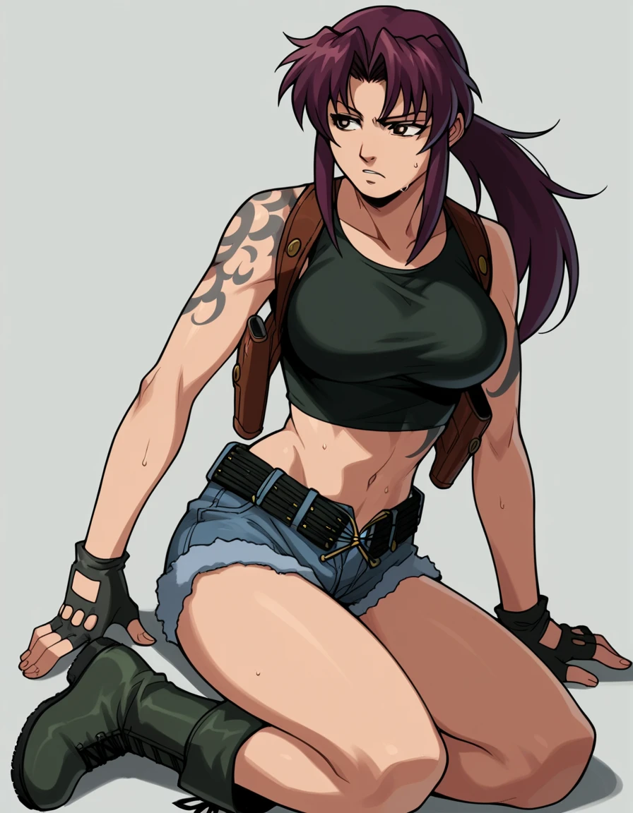 vest and panty,naked,serious,sexy pose,military,desert.Cammo,Sun,hot,guerrilla,tropical,wetting,leona from the king of fighters,belts.