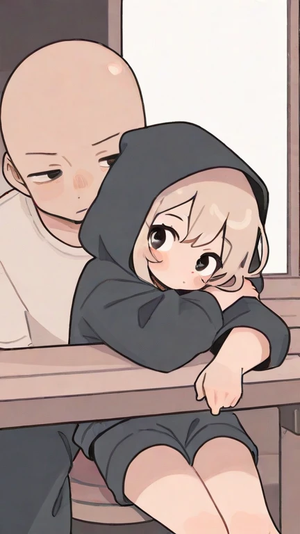 Young boy getting a blowjob、Back Alley、City、Are standing、Shota、Woman on her knees、Ponytail hairstyle、((Dark Night、Neon Light、))hoodie、Embarrassed、A lot of semen、high resolution