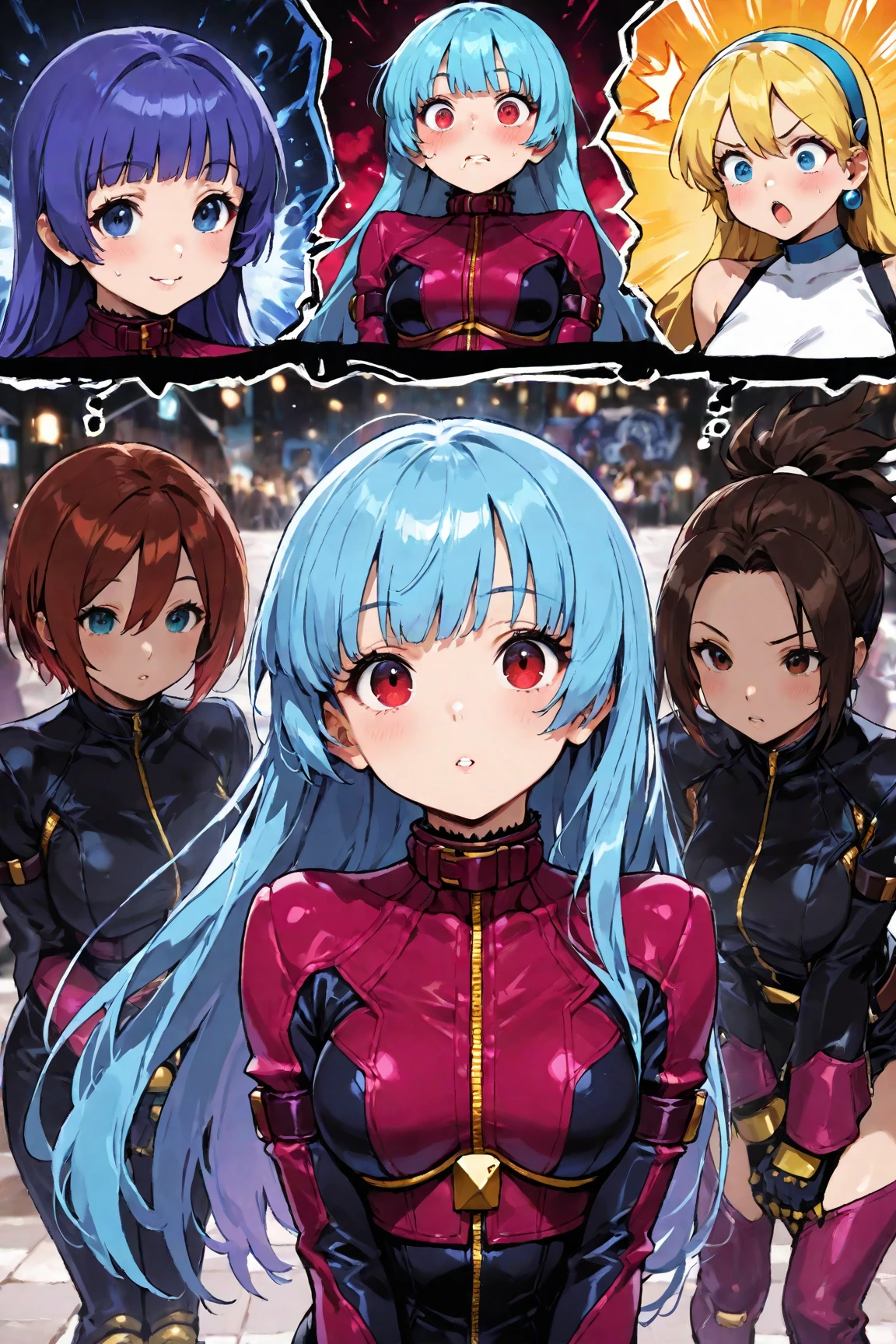 polygon、Virtua Fighter、Girl with pink hair、blue eyes、Twin Drill
