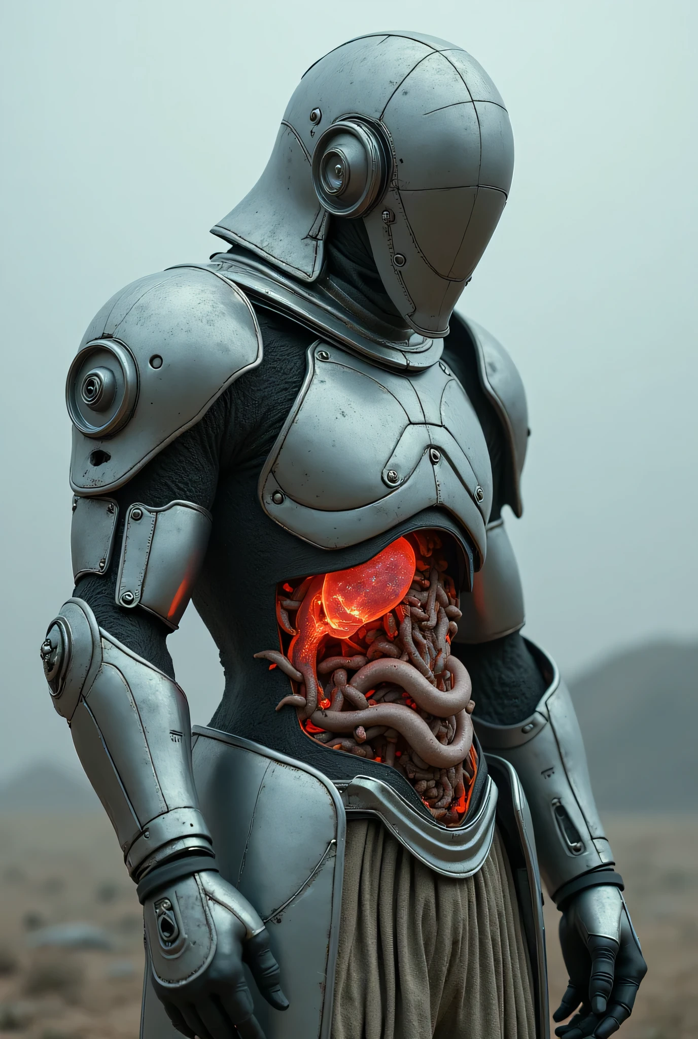 best quality, high resolution, distinct_image, alien, giger, viscera, post-apocalypse, peeled flesh, guro,broken creature, deadman, powerful figure, striking appearance, intricate tattoos, scars, hooded robe, hides their face, only their eyes visible through the shadow, tentacles, (black), (blue dark), (Frightening:1.3) (RFNKTRY), vaporwave, synthwave, cyberpunk, (by Artist Akihiko Yoshida:1.3), (by Artist Ross Tran:1.3), (by Artist Tsutomu Nihei:1.3), masterpiece, 4k, HD, blush, paw, paw shoes, stunning gradient colors, no watermark signature, detailed background, woods, small lake with island, insanely detailed, ((masterpiece)), absurdres, HDR