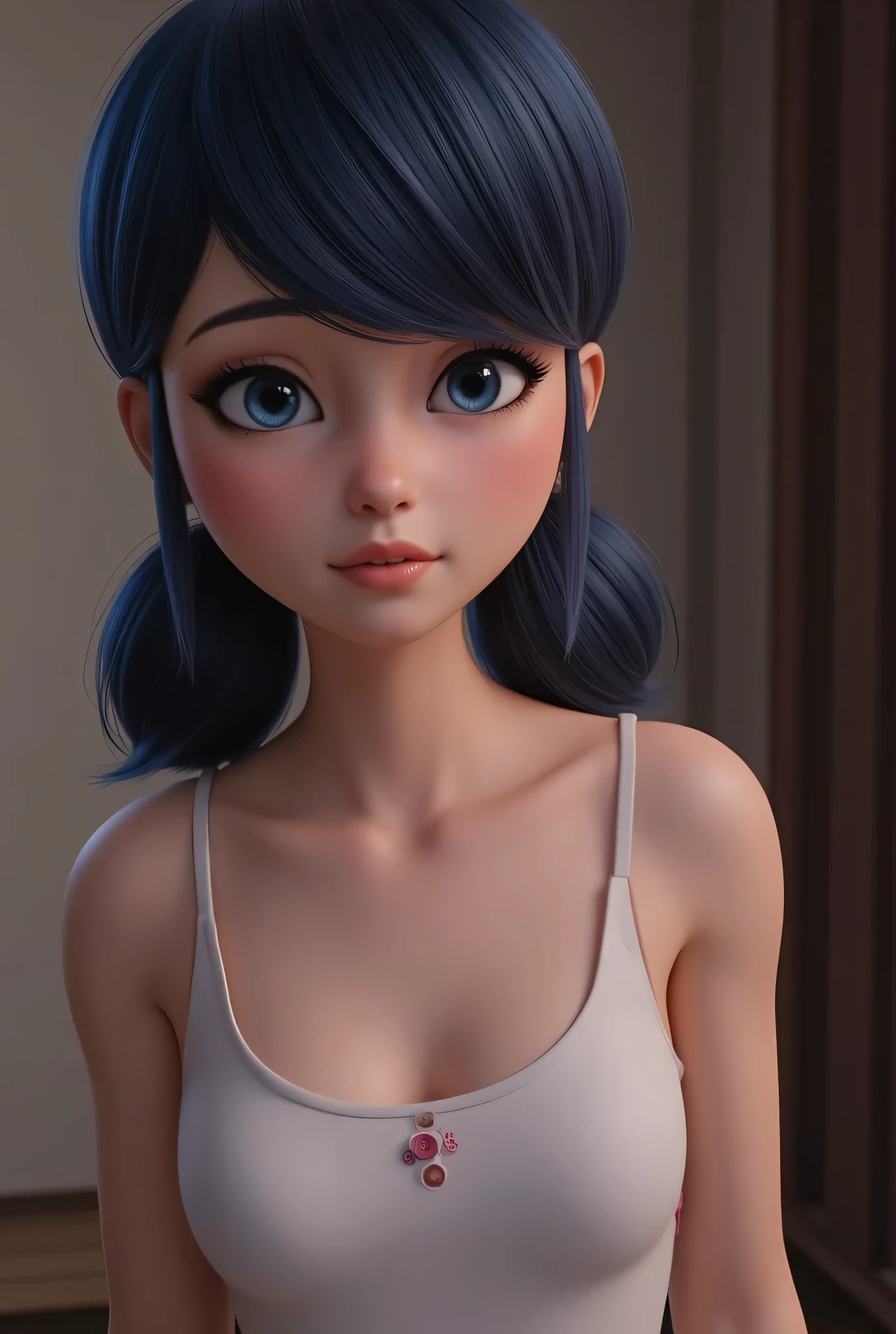 1girl, Solo, High Resolution, Masterpiece, Anatomically Correct, Accurate, Best Quality, real life style, black hair, blue eyes