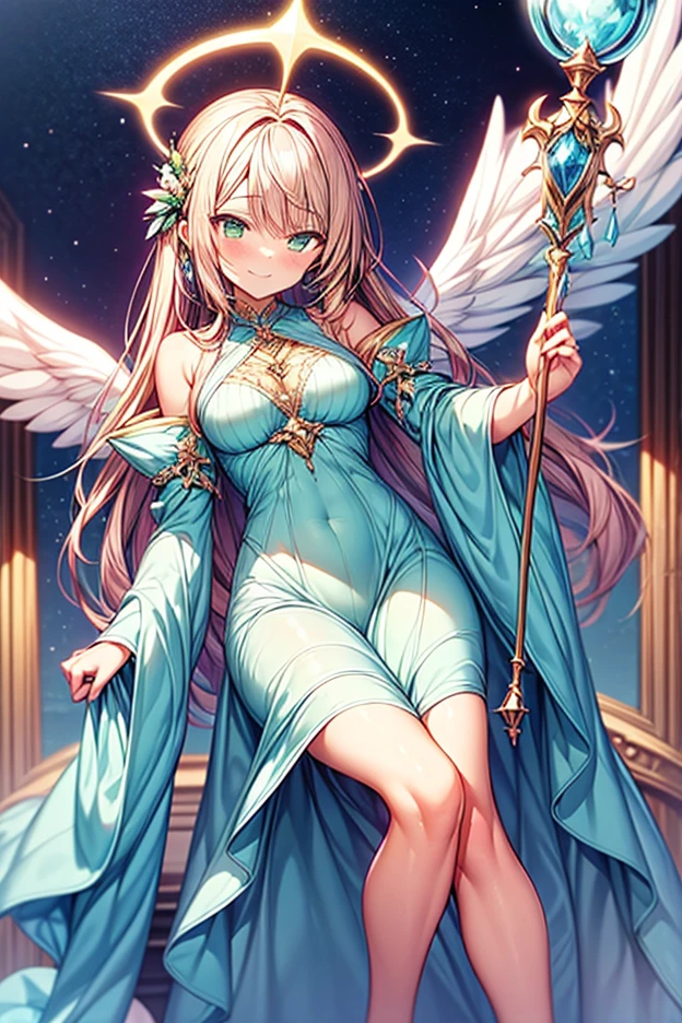 Wings: large, detailed, and beautiful wings with a mix of gold, blue, and green feathers BREAK
Color: ****((((Gold (Main 1), Blue (Main 2), Green (Main 3), Emerald Green, Light Blue, Yellow, Silver, Deep Red, Purple, Orange, Pink)))) 1:1.5**** BREAK
Theme: 「****((((Protection of mind and body, peace and tranquility, blessings for improved living standards, spiritual guardian, protection, escort, and prosperity)))) 1:2.1****」 BREAK
Quality: masterpiece, best quality, ultra-detailed, Top Quality photorealistic Illustration, Ultra Definition, an extremely delicate and beautiful, detailed beautiful face and eyes, perfect hands, natural pose, smooth skin, accurate anatomy, ideal ratio body proportions, realistic fingers, golden ratio 1.5, drafting board 1.6 BREAK
Resolution: ultra high resolution, high Saturation:1.5, HD, 4K, 8K, 16K, color bit depth 24-bit, 48-bit BREAK
Special: cute illustration:1.6, abstract, hyper-realistic, ultra detailed illustration BREAK
Number of characters: ultra-ultimate beautiful one woman BREAK
Number of characters: (ultra-ultimate beautiful) one female goddess BREAK
Face details: beautiful facial features, delicate eye details, natural expression BREAK
Movement details: calm and graceful pose, natural movement BREAK
Emotion and expression: calm expression conveying peace and tranquility BREAK
Perspective: front view BREAK
Composition: character centered, balanced composition BREAK
Background details: park bench, lush greenery, sunlight filtering through, trees and flowers in the background BREAK
Outfit details: elegant dress, gold and blue accents, delicate decorations BREAK
Body type: ideal proportions, healthy body type BREAK
Hairstyle and color: long wavy hair, gold and blue highlights BREAK
Possessions: small amulet, spiritual items BREAK
Weapon form, color, and size: none BREAK
Light and shadow: natural light and shadow balance, soft light effects BREAK
Character and background perspective: accurate perspective, harmony between charact