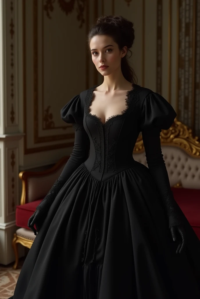 princesse femme majestueuse cheveux ???? robe de princesse noir vampire gothique