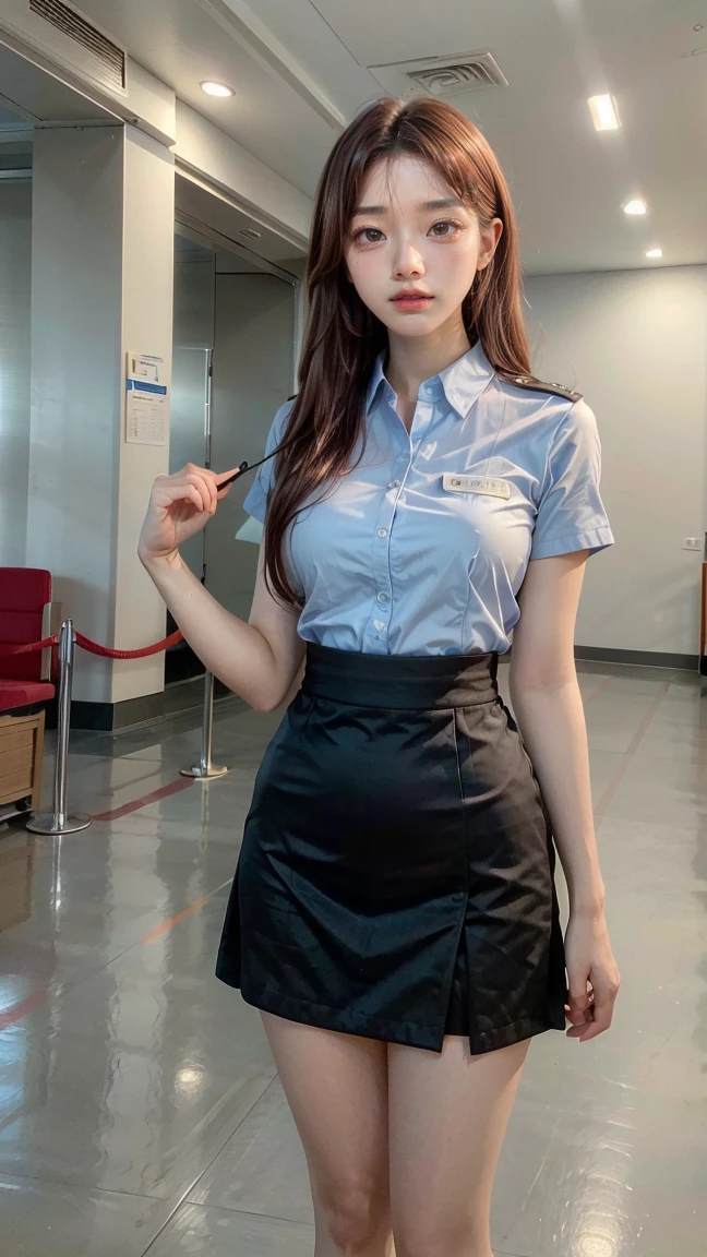 best quality、16K high resolution、super detailed、masterpiece、Live shooting、actual:1.4、Surrealism:1.4、sharp focus、Very delicate and beautiful、nitty gritty、1 female、(European:1.2)、(Blonde)、(spread your legs:1.3)、(no panties:1.3)、(National Science Foundation:1.1)、 (sit on the table)、(Super beautiful)、(pretty face:1.5)、(ponytail, )、(Detailed face)、(Eyes are thin and beautiful)、Perfect round eyes、(delicate lips)、lipstick、(Eyeliner)、mascara、eye shadow、(Military green pencil skirt,)、White shirt、Green set, tie、in NSFW
