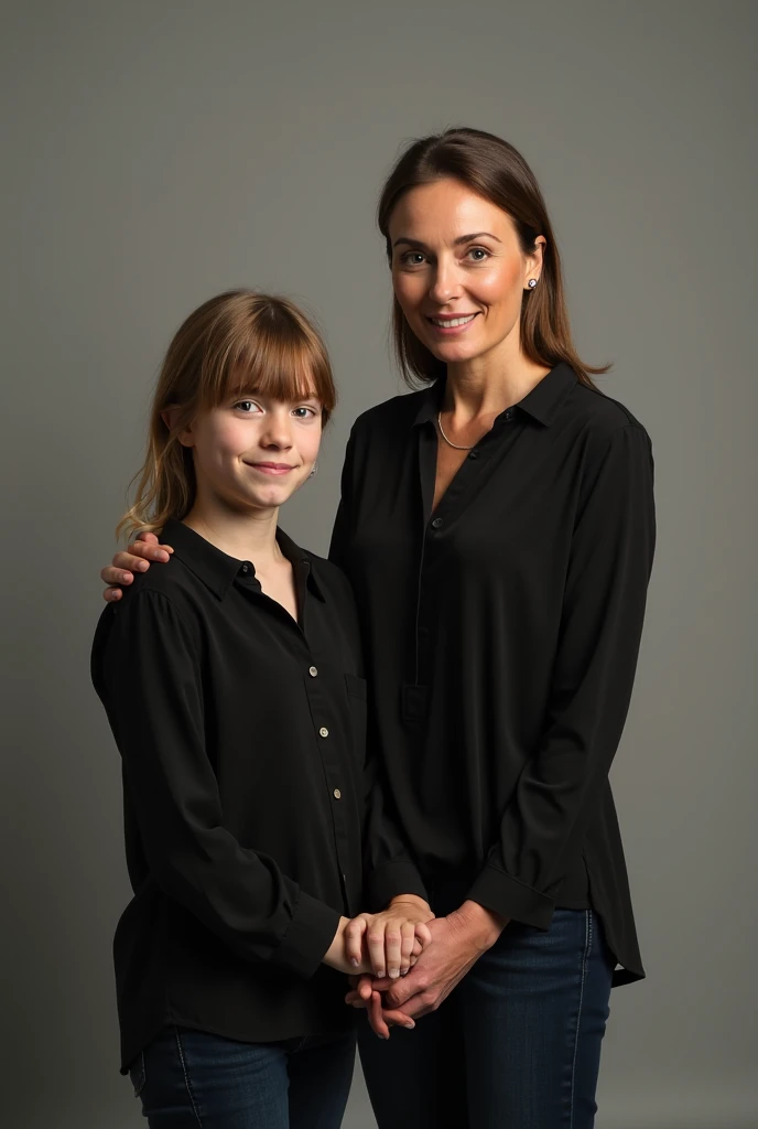 2heads, mom and daughter, (one head adult:1.5), (one head child:1.5)