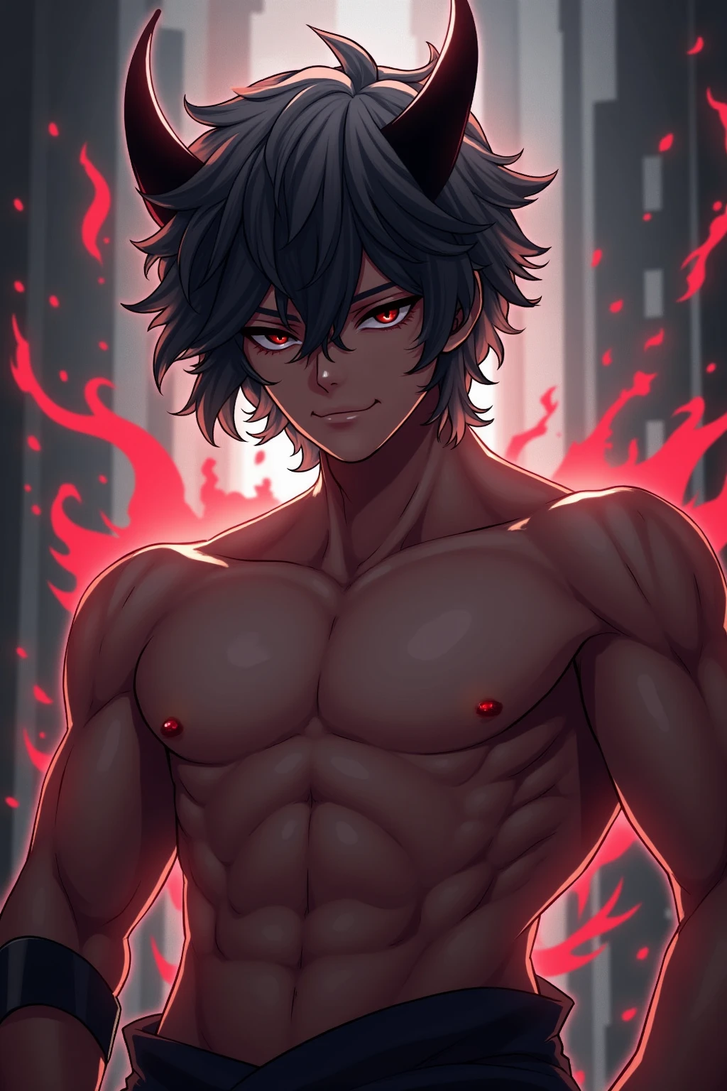 Powerful femboy furry anime male