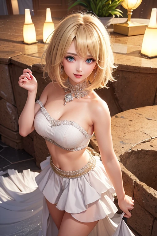 1girl sexy,big boobs,yellow shining hair,yellow ayes,high res,hyper realistis, ultra detail