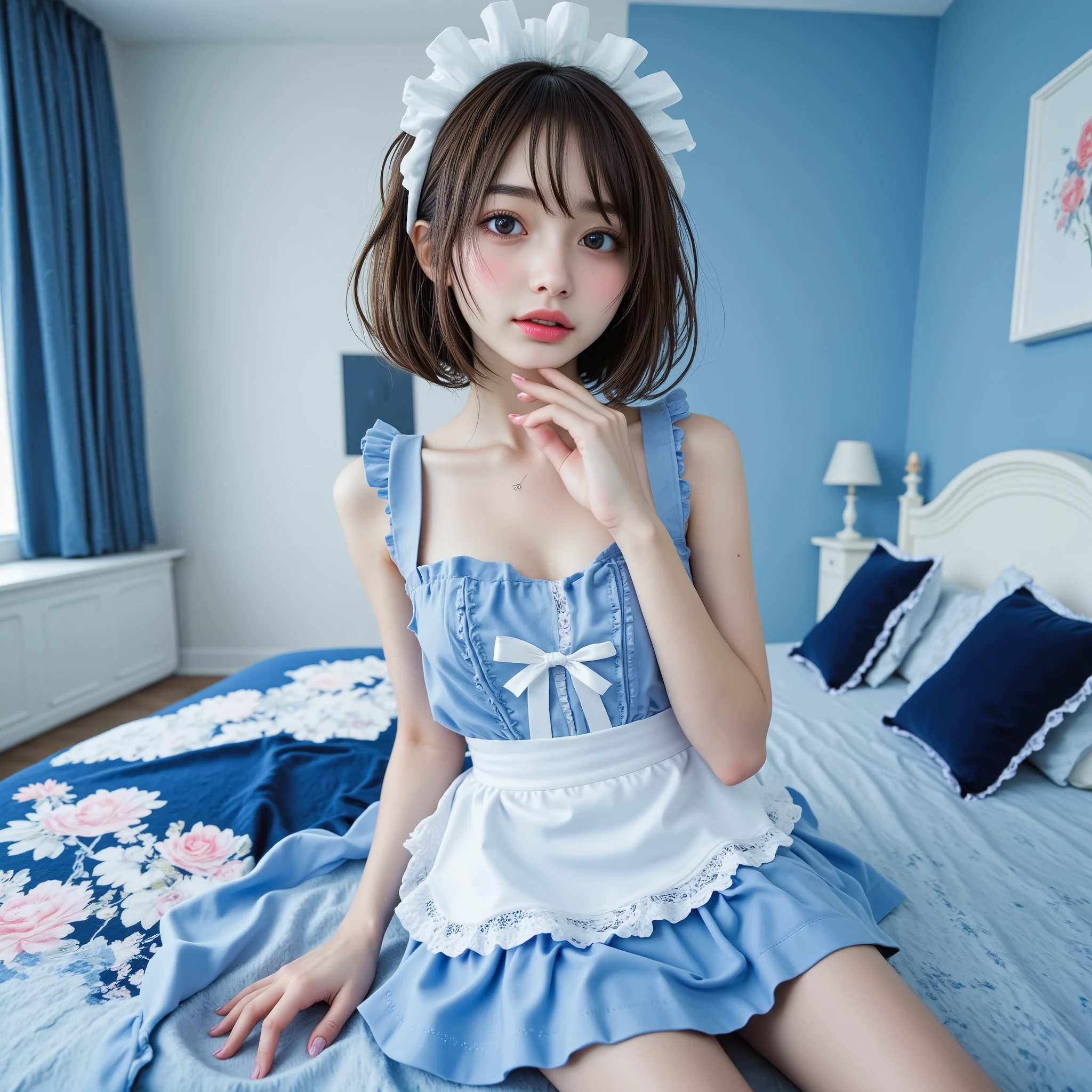 NSFW,,(highest quality:1.2), ,{In 8K},{ RAW photo}, {(double big eyes)}, (maid headband},,lolita fashion, :1.2), Full body Esbian, {{amazing beautiful girl,(,(Female genitalia 1.1),{camel toe), }},{stretch your legs}
Transparent air,face light, professional lighting, cinematic lighting, {detailed face}, background bokeh