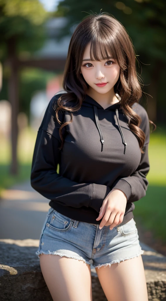 (Ultra high definition,Very sophisticated,Perfect Face,Age is 16,Highest quality,Realistic raw texture:1.5),(Slender and exquisite physique,Archaic Smile,Stylish thin eyebrows,Big Breasts,The face is Ayaka Kahoku,Raise your arms,Belly button:1.2),(see through,baggy wet wear,Ultra-thin, see-through hoodie:1.4),(perfect body,perfect proportion:1.3),
