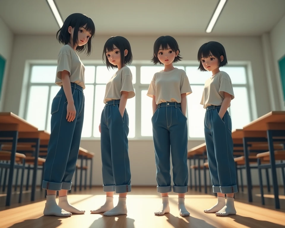 (8-year-old，Low length，Flat Chest,Kids Scanties、Lift up your skirt with your hands、Sit on the air conditioner&#39;s outdoor unit、Extremely fine detail, 8k photos, Surrealism, Professional Lighting, Realistic Background, Visual depth, Background Blur, Wide-angle lens, whole body, smile， 1 Girl, Rainbow Eyes, Brown Hair, (Lolita fashion: 1.5), (ジョジョfashion，sneakers), (stuffed toy), Beautiful pink backpack, street, fashion，打撲とジェスチャー挑戦的なsmile、masterpiece、Back Alley、orgasm,blush、Put a condom in your mouth、 Sweat