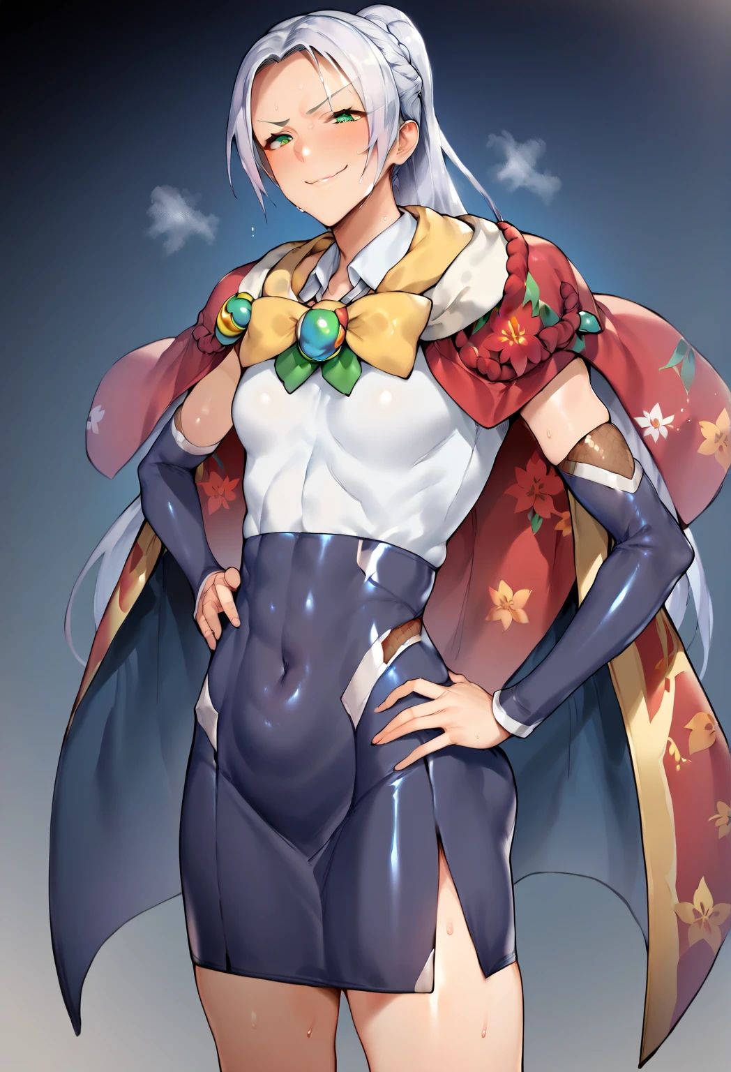 (masterpiece:1.2, Highest quality),(Very detailed),8K,wallpaper,1 female,Mature Woman,4,Sentai heroine colorful, Muscular,((white line on vivid yellow metallic squadron suit)),(((betterhand))),(The background is aurora rainbow),Random hairstyle,Random pose,(((Beautiful female hands,detailed drawing of a hand))),cyber punk,((Beautiful trading cards,gold framed)), ((cameltoe)),
