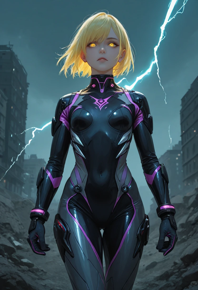 A beautiful and powerful heroine is fighting with a super villain in a big and fancy city, action scene, superpowers, full body shot, daylight, lightning light, high definition, Ultra Quality, 8k, masterpiece, intricate details, volumetric light, dynamic compositing, HQ comics style
