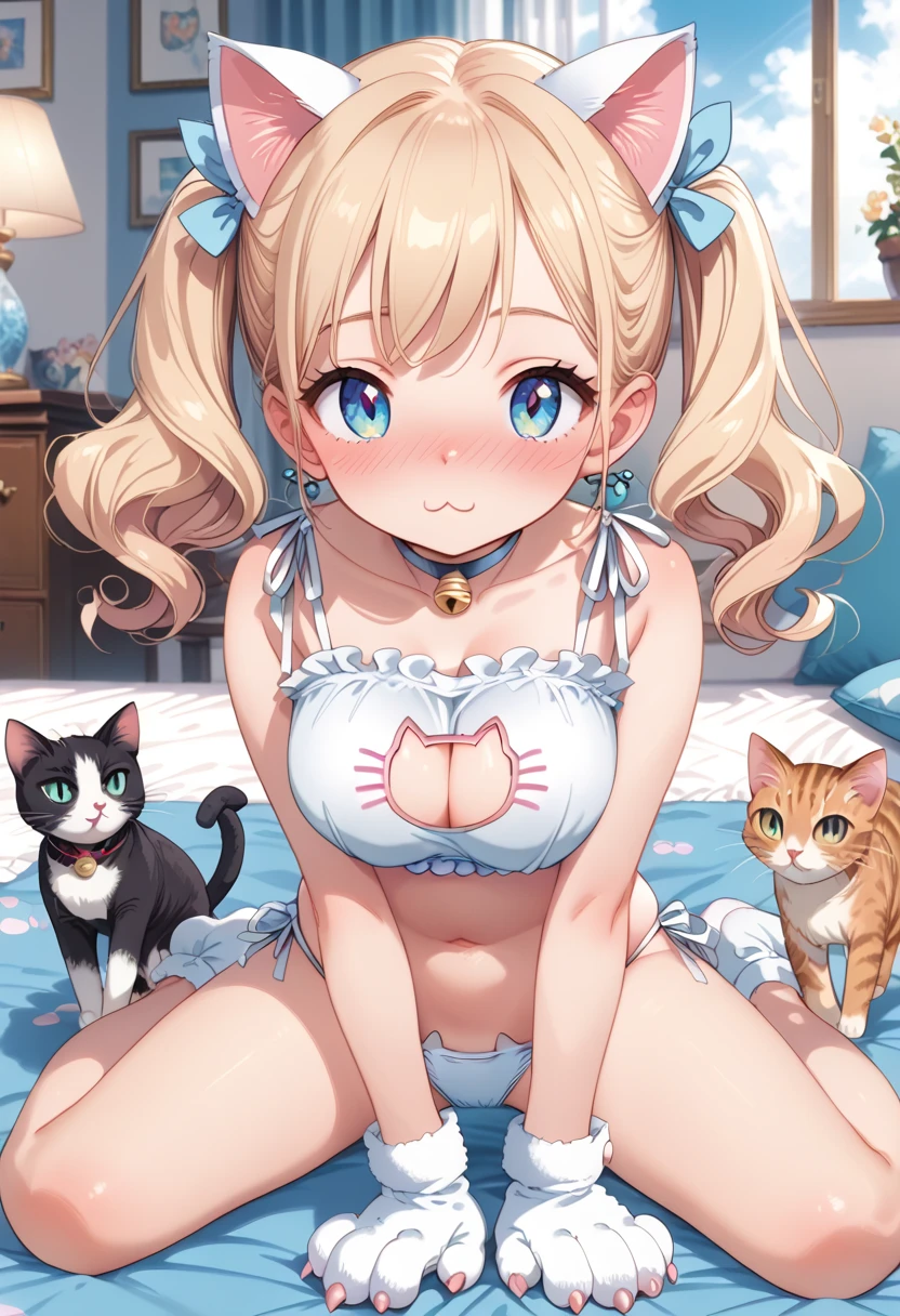 (height_difference:1.5), (size_difference:1.2), girls bedroom, fluffy, cute, (2girls:1.7), (giantess:1.3), (breasts and face closeup), smug, :o, :3, happy, solo, female focus, (cute sexy dress: 1.3), cleavage, shiny skin, a crowd of people on a table below the breasts of a giantess, a crowd of people on a platform in front of the breasts of a giantess, (multiple_girls:1.5), (minigirl:1.4), (minigirl on a table: 1.2), (cute dress: 1.2)