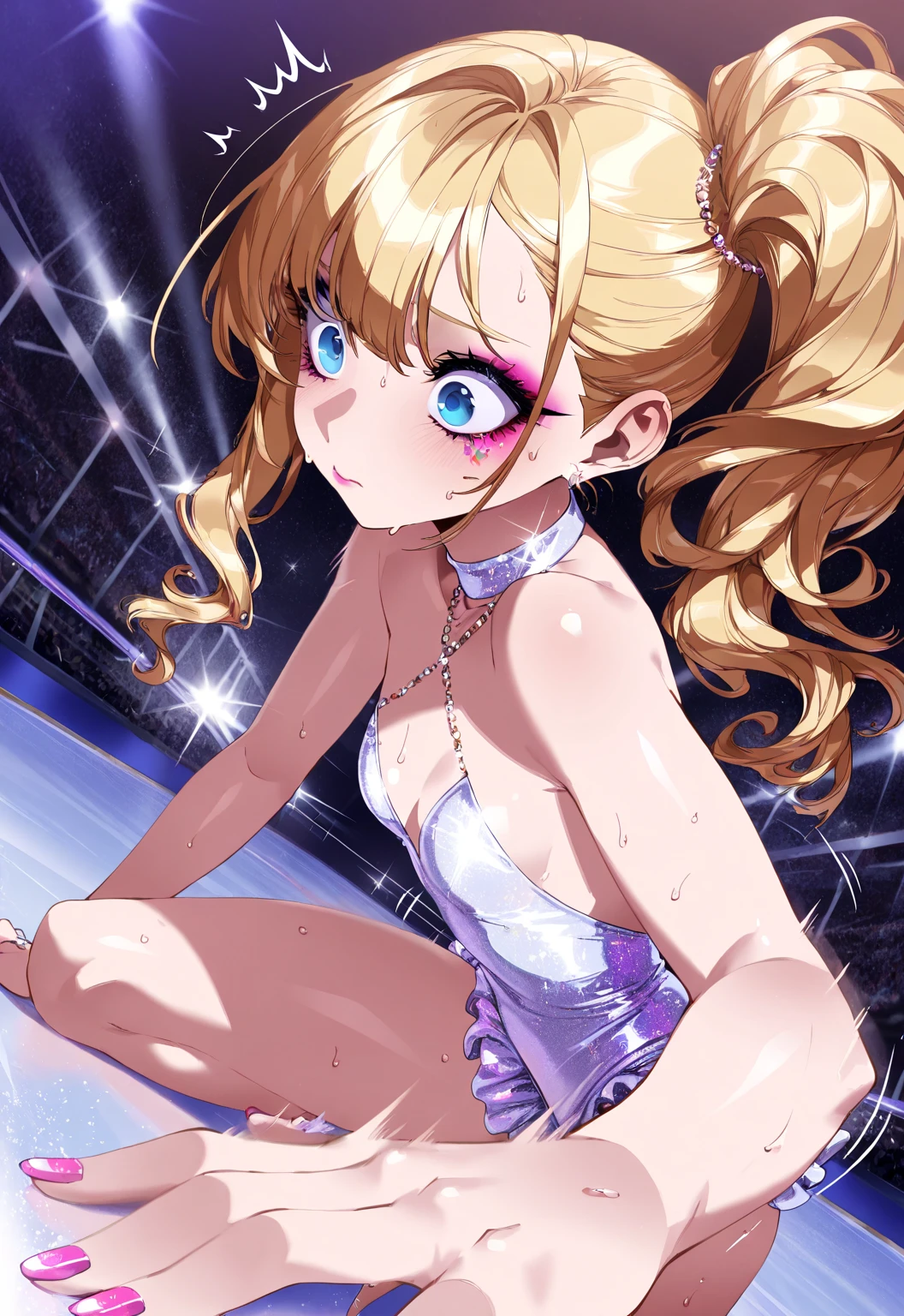 masterpiece, best quality,ultra detail, <lora:anmnr01:0.3>  <lora:add_detail:0.5>,<lora:GoodHands-vanilla:0.8>dark,,2girls, shy blush,<lora:tsebs_v13:0.7>tsebs,spotlight <lora:sensualface_type1:1>,upper body,,floor shine clothes