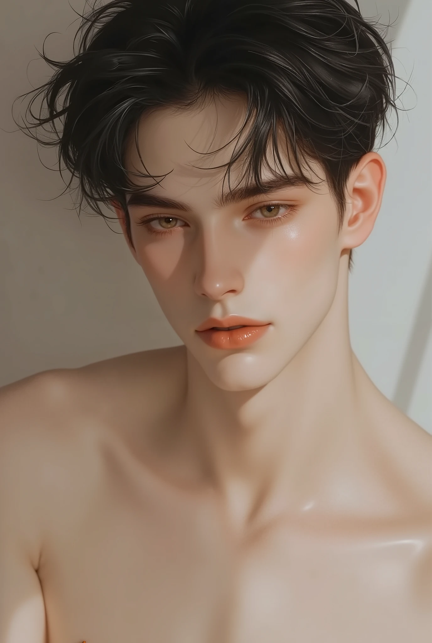 bit hair on harmpit preaty boy