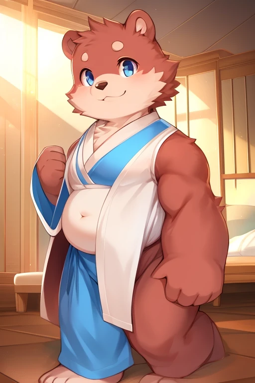 temujin,temujin, wolf boy, tusks, furry male, furry, male focus, 1boy, solo, wolf ears, green kimono, japanese clothes, kimono, bara, facial hair, cum, animal ears, open kimono, stomach, goatee, abs, muscular male, open clothes, pectorals, blush, muscular, hair between eyes, hakama pants, feet out of frame, bulge, mature male,ejacuculation under clothes,standing , fullbody , toe,highres,4k,8k,16k