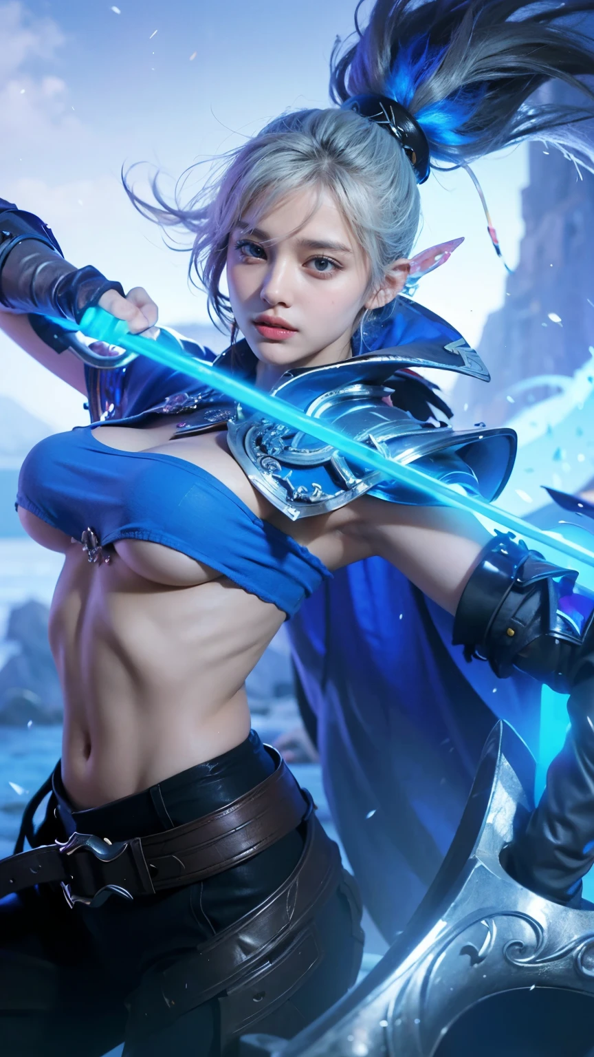 close up of a girl or woman (K-Pop idol), detailed hair , big booobs ,  shadowbringers cinematic, 4 k detail fantasy, a beautiful fantasy empress, game cg, xianxia fantasy, xianxia hero, 2. 5 d cgi anime fantasy artwork, cinematic goddess close shot, ruan jia and artgerm, wow 4 k detail fantasy, hyper-detailed fantasy character, high definition, hyper- detailed,perfect, fantastic, detailed facial and body skin texture, detail vagina (pussy), detail eyes, detailed everything, hyper realistic.