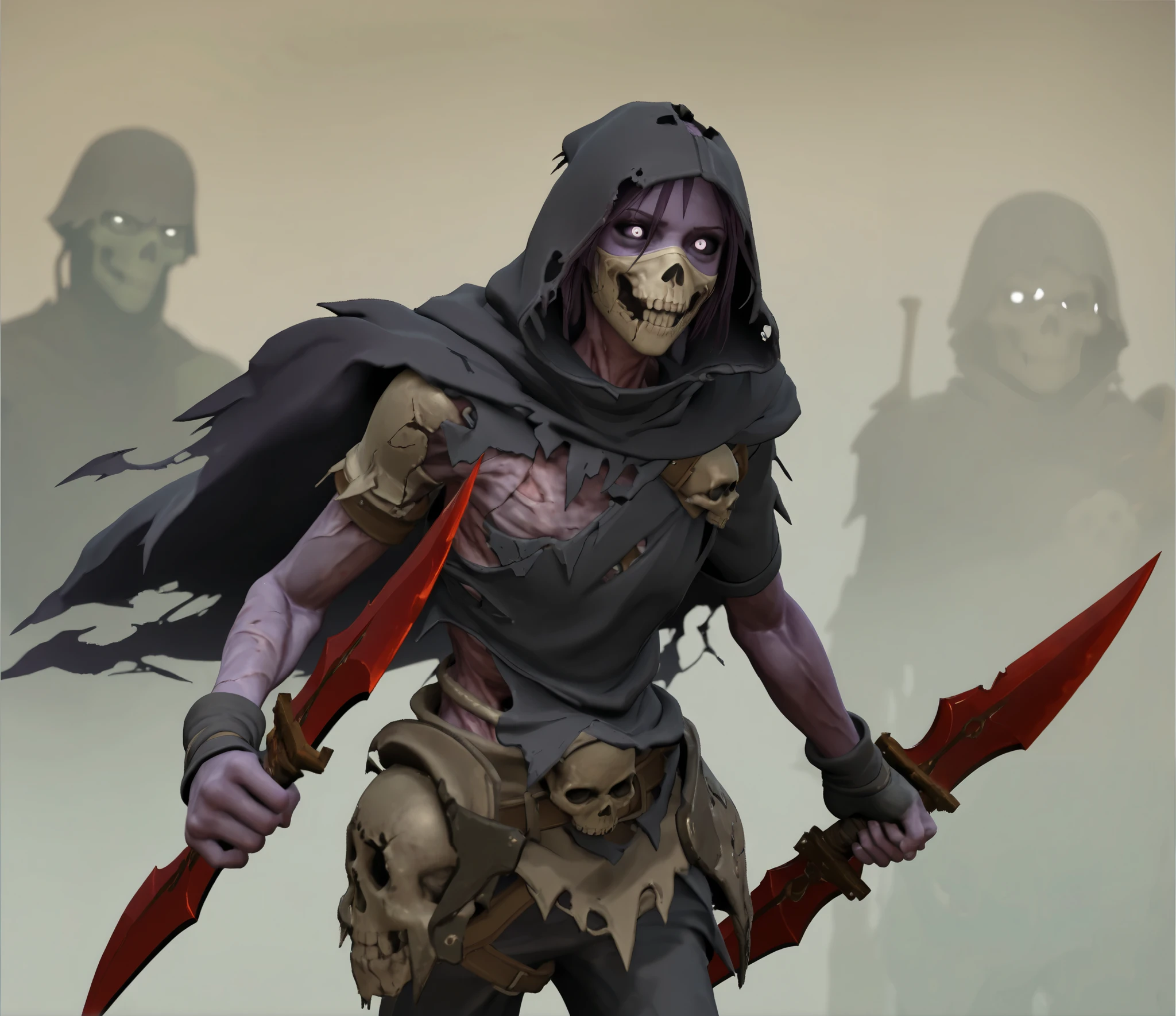 Flagellant in the style of darkest dungeon