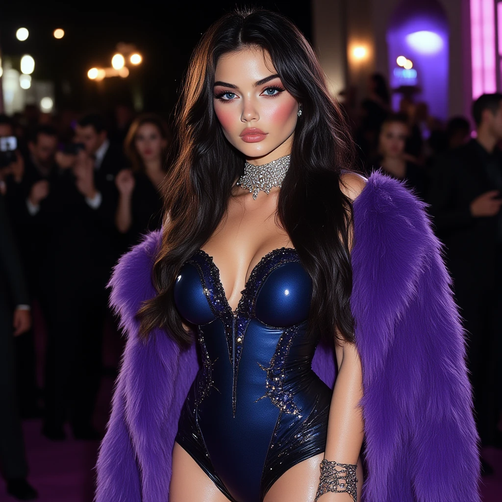 a close up of a woman in a purple lingerie posing for a picture, Kendall Jenner, wearing sexy lingerie, Victoria's Secret model, bralette, laced lingerie, lingerie, Emily Ratajkowski, lingerie!!, mirada sexy, posando en sujetador, Victoria's Secret, Dua Lipa, sujetadores push up sexys, ropa interior de encaje, Alessandra Ambrosio, Adriana Lima, Kendall Jenner