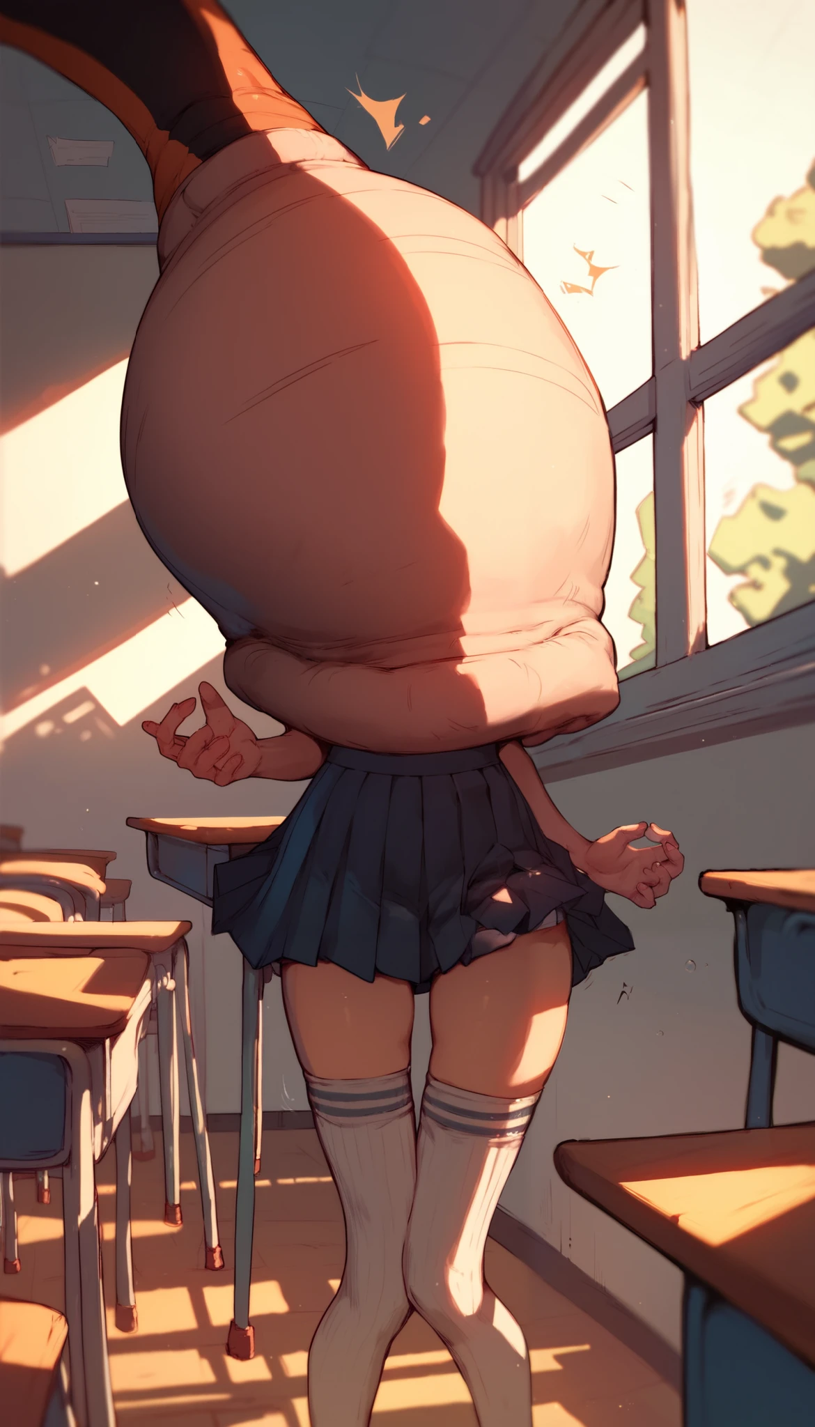 (8k, masterpiece, expensive, Ultra-fine illustrations, Blank Background:1.5), Perfect Anatomy, Single Shot, (From the side,stand, whole body:2), (alone), (Completely naked), Brown Hair, Short Hair, Squint your eyes, Crossdresser, (school uniform, Top-heavy, Huge breasts:1.5), attractive, (steam)