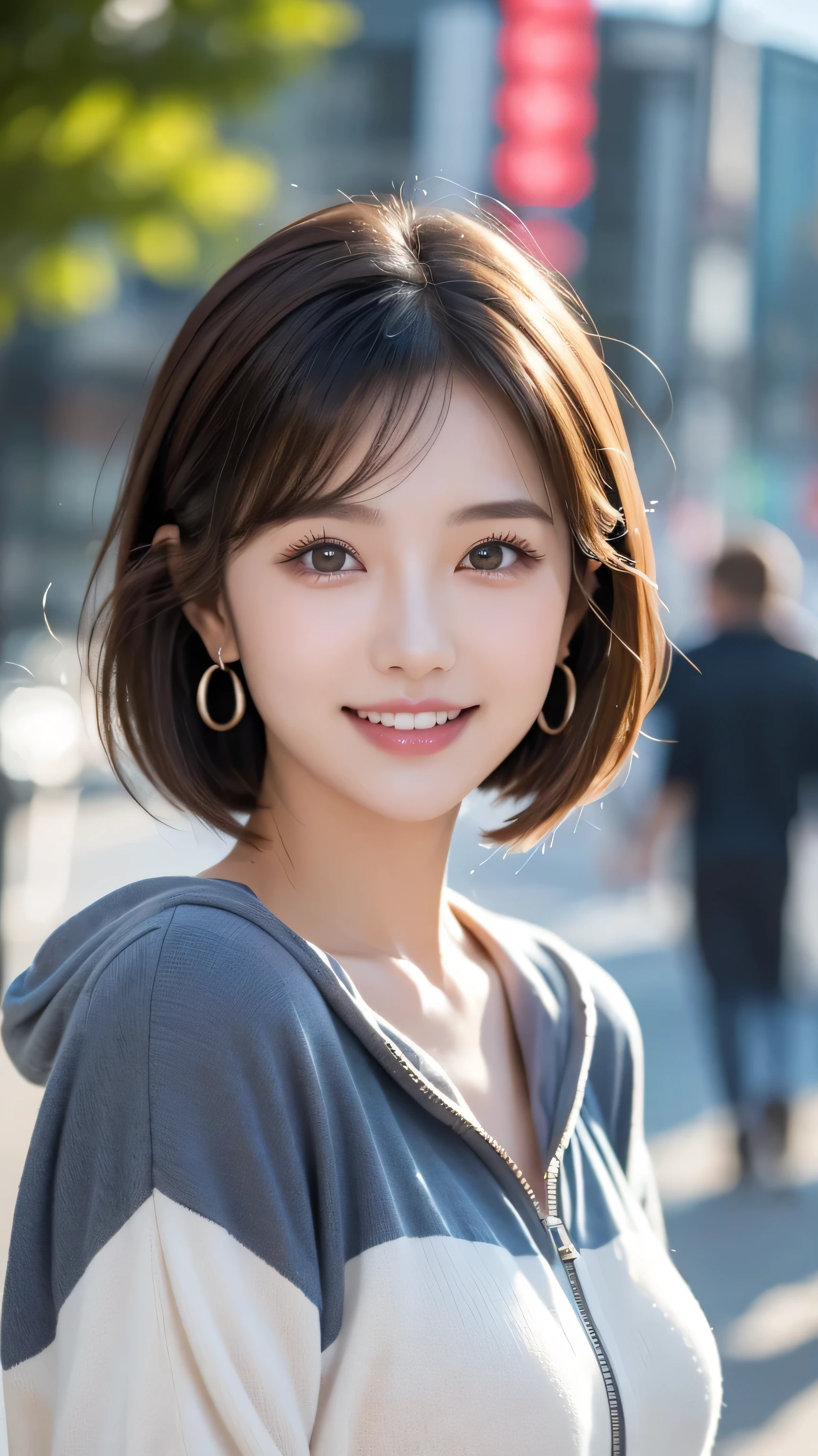  highest quality,8k,  very detailed,  in fine detail,  high resolution, 8K wallpaper,  perfect dynamic configuration,  Detailed Eyes ,  beautiful eyes、 looking at camera、 perfect dynamic configuration, Big beautiful eyes, beautiful face,Fine hair,  realistic skin texture in every detail ,  model body type、 slender body that wipes away underarm sweatー、A tight, slim waist、whole body, Well-balanced beautiful face ,  beautiful face, Realistic and beautiful skin Ultra high resolution,  high quality , slender body that wipes away underarm sweatー、 slender body that wipes away underarm sweat、 thin body、 looking at camera、  super real、 very detailedな顔、White teeth、White teeth、 thin body、whole body image、 small bust、Small Mouth、whole body image、 slender body for a slim stomach、 small hips、Beautiful white teeth 、Beautiful white teeth 、 earrings、 beautiful brown hair 、Disheveled Hair、 sparkling eyes、 beautiful fingers for cows、  super real、 photography、REAL SKIN TEETH 、Beautiful Japanese woman with dark eyes 、 realistic pictures、 kind expression、 I'm wearing a jacket 、 miniskirt