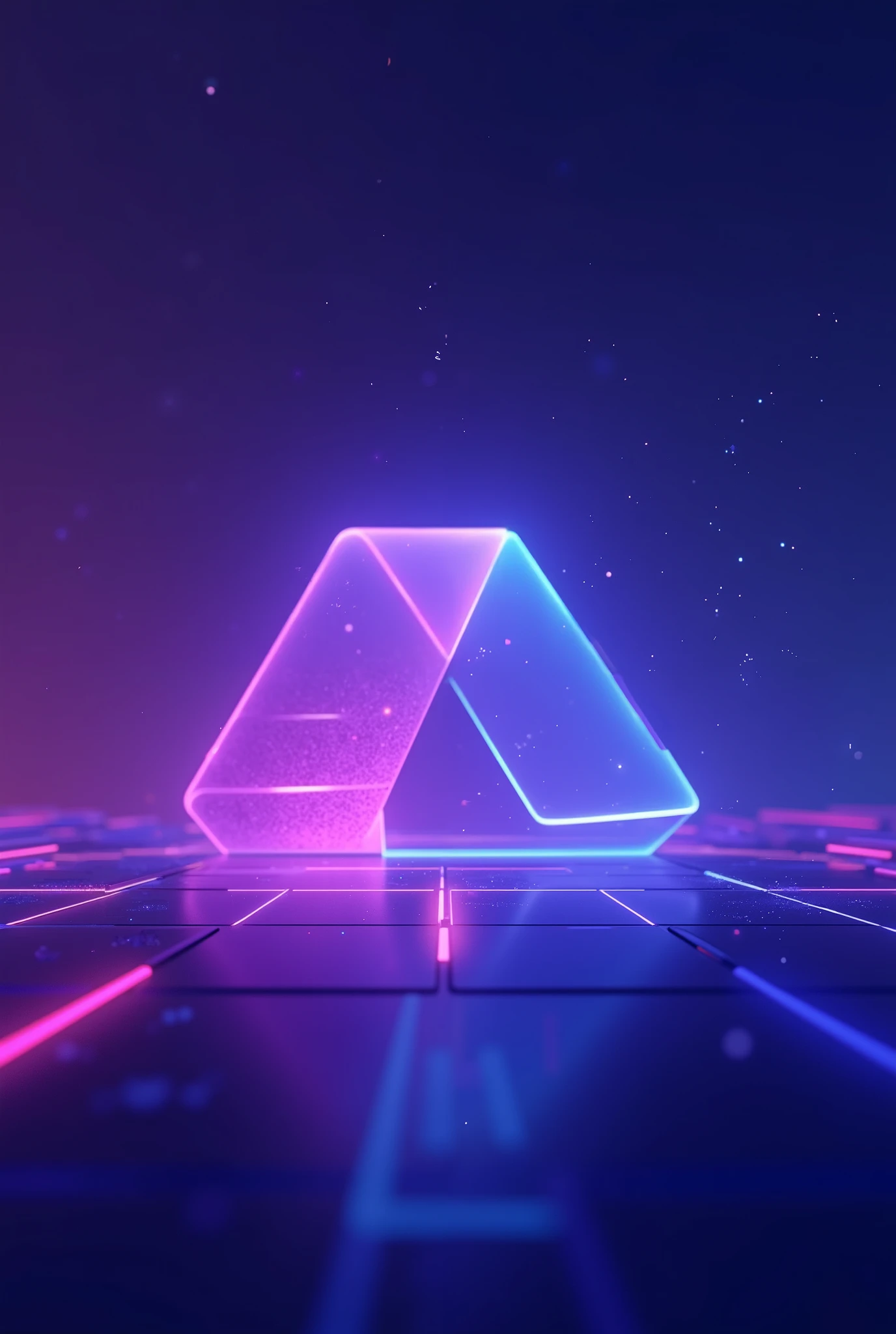 C4D,poster,Luminescence, surreal scene, simple technology background,Blue Purple,Cyberspace,line