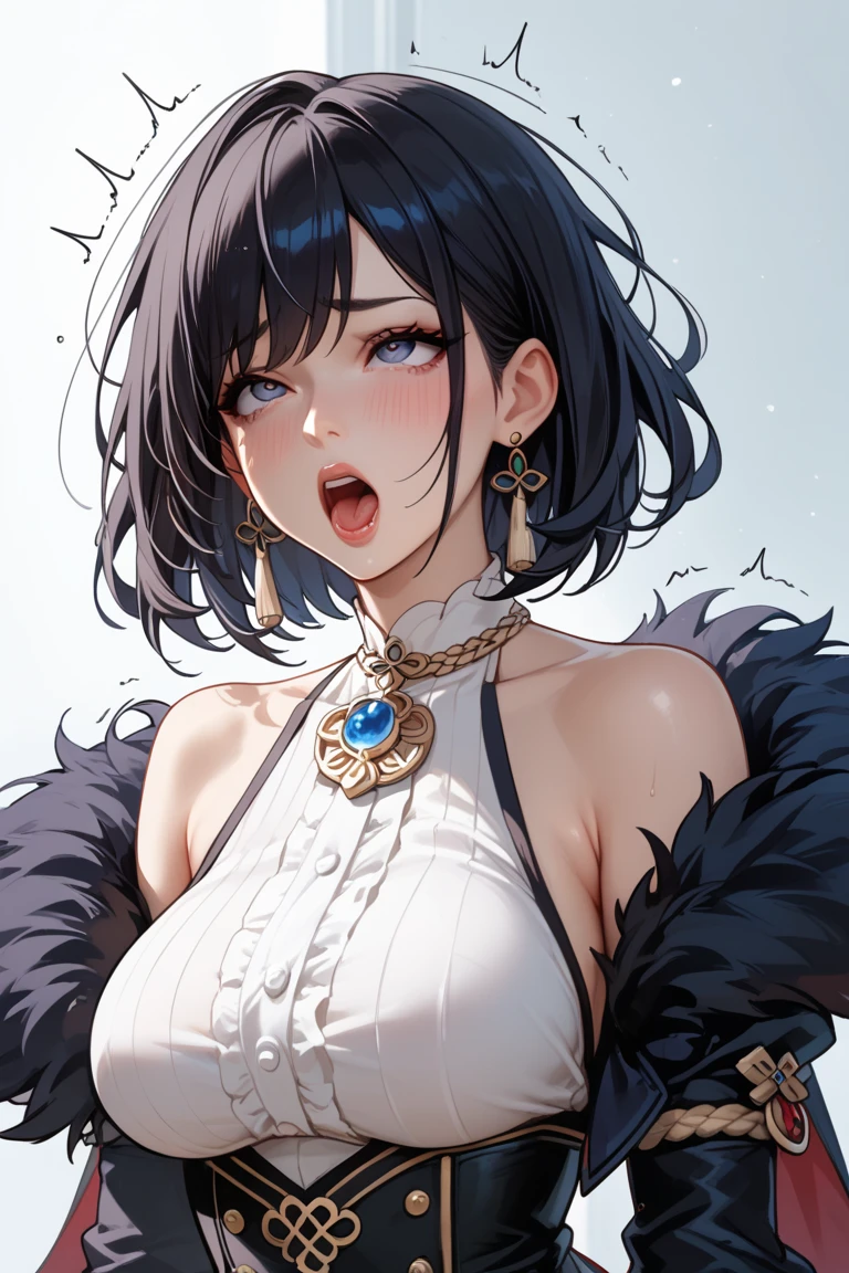 crop top, (gradient hair), black hair, blue hair, short hair, blue eyes, yelendef
BREAK ((black panties:1.5),(turtleneck cropped sweater:1.1), (cleavage), navel,(chest tattoo):1.2),
BREAK (masterpiece:1.2), best quality, high resolution, unity 8k wallpaper, (illustration:0.8), (beautiful detailed eyes:1.6), extremely detailed face, perfect lighting, extremely detailed CG, (perfect hands, perfect anatomy),