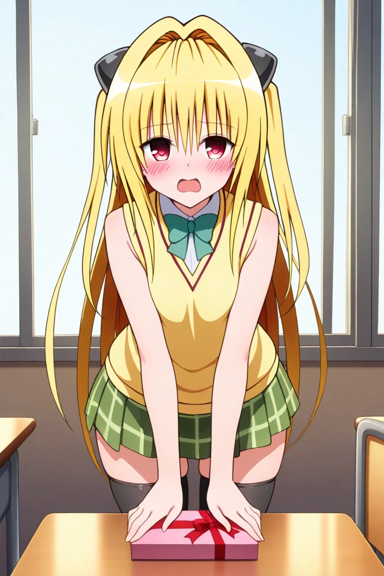 アニメのFemboy,Fine skin, cute, Very detailed, 8kのVery detailedな顔, fate testarossa, bronde_hair, black_ribbon, ((Femboy)), (((Completely naked))), otoko no ko , a feminine boy, Super long twin tails, Hair Ribbon, pussy line,  Straddle, Spread your legs