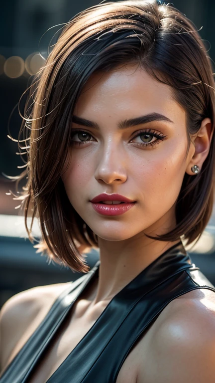 big breast short hair