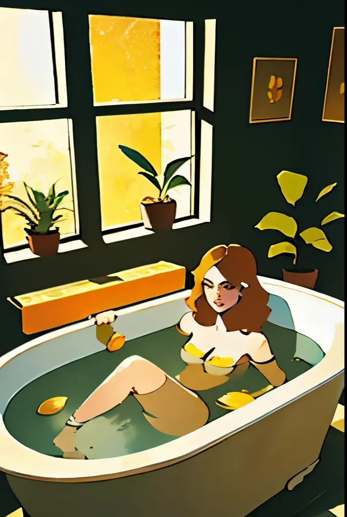 Velma dinkley in a bathtub